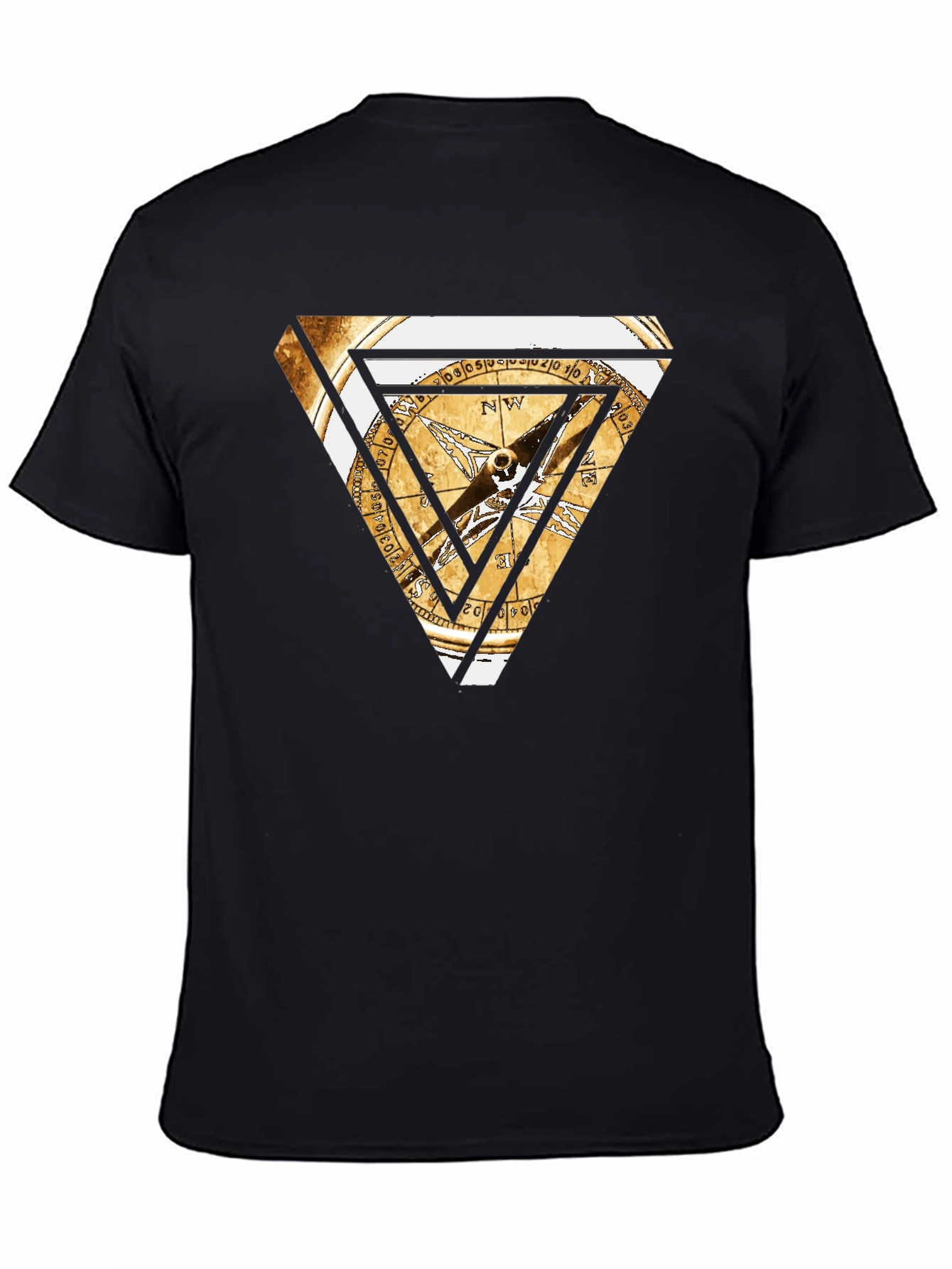 Triangle Compass Graphic Tee - Black