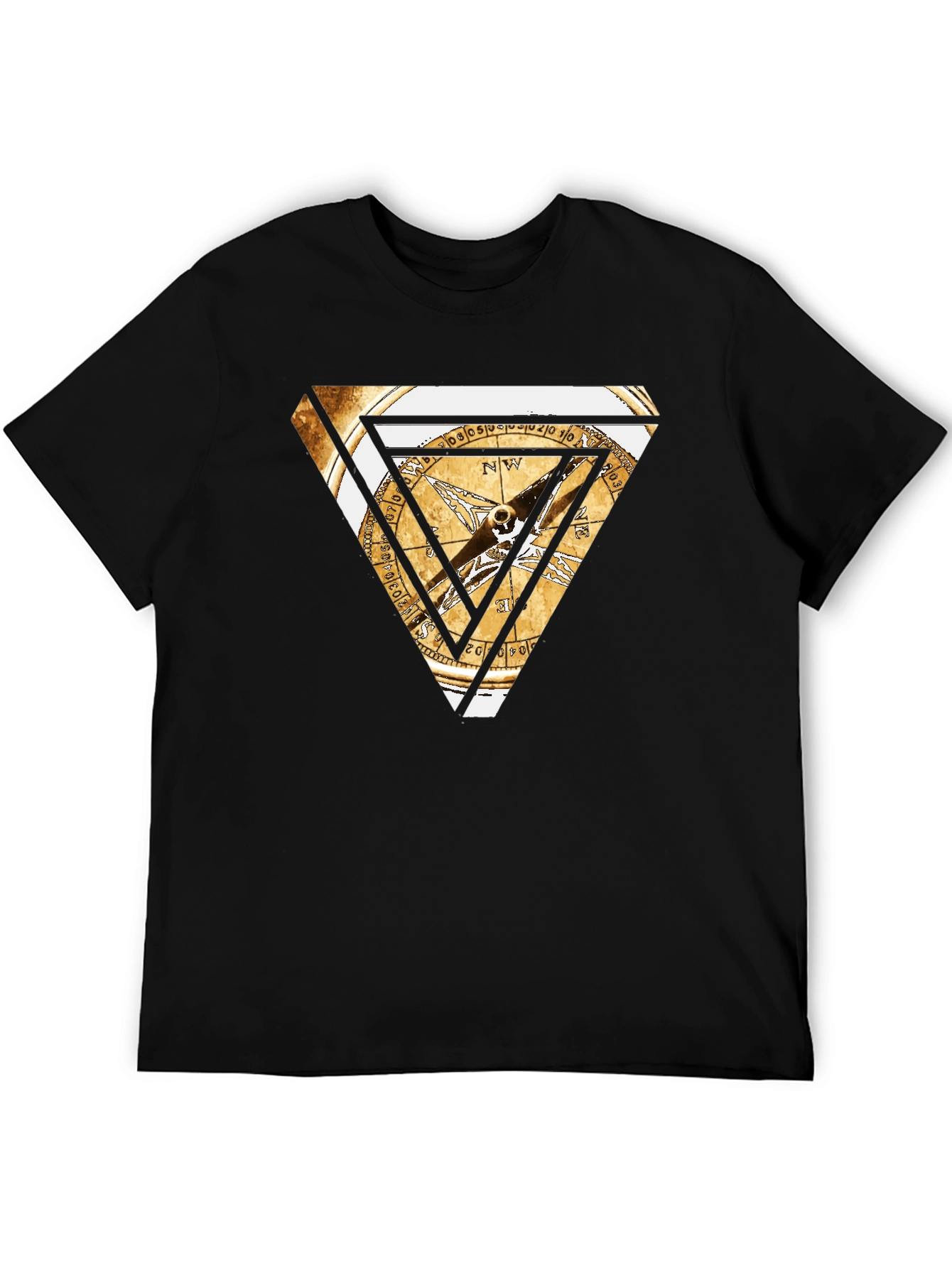 Triangle Compass Graphic Tee - Black