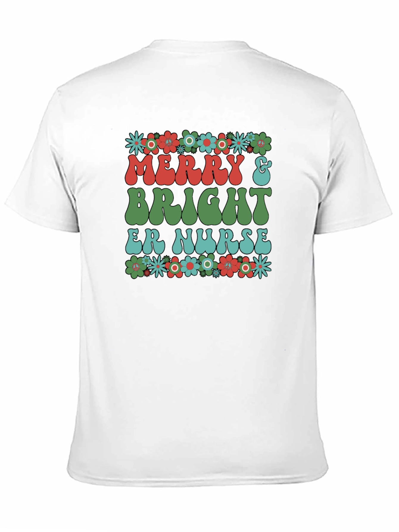 Merry & Bright ER Nurse Christmas T-Shirt