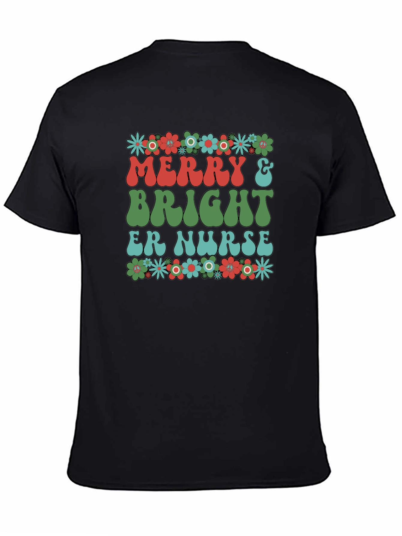Merry & Bright ER Nurse Christmas T-Shirt