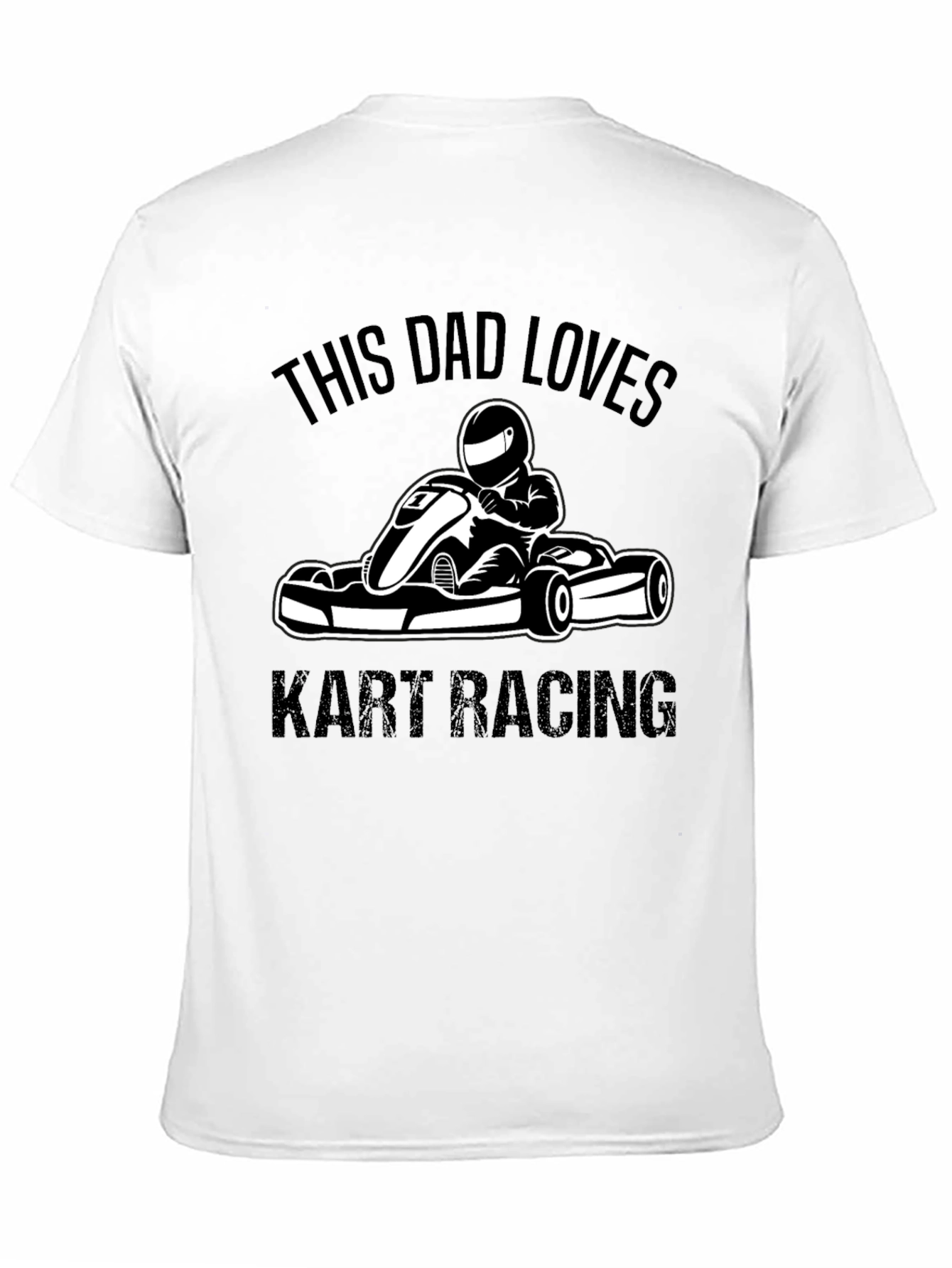Dad Loves Kart Racing Black T-Shirt