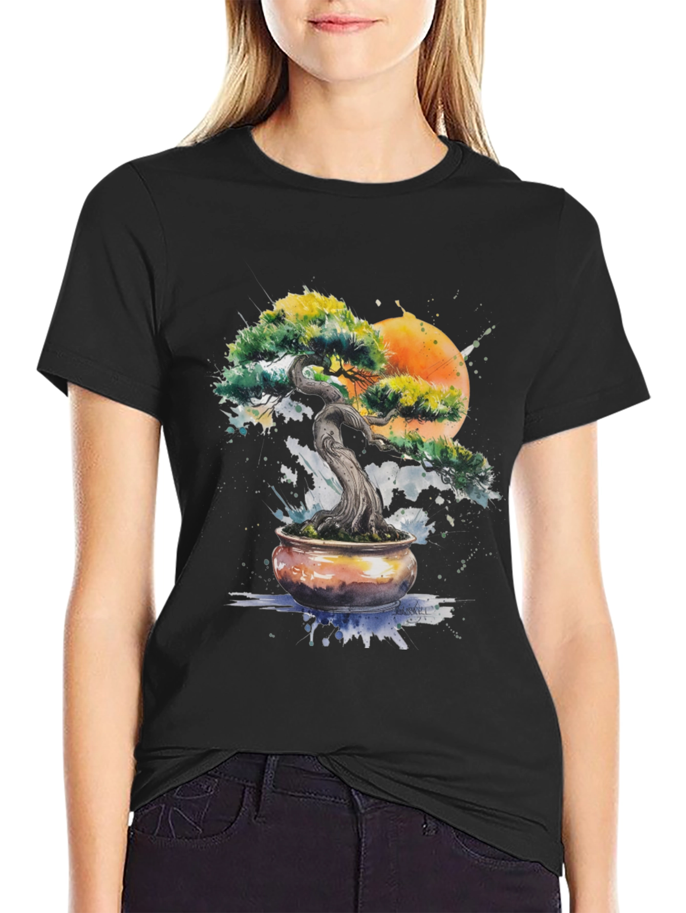 Bonsai Tree Art Graphic T-Shirt
