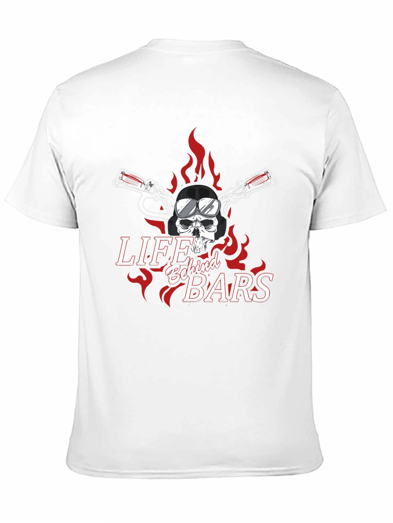 Life Behind Bars Skull Graphic Tee - Black