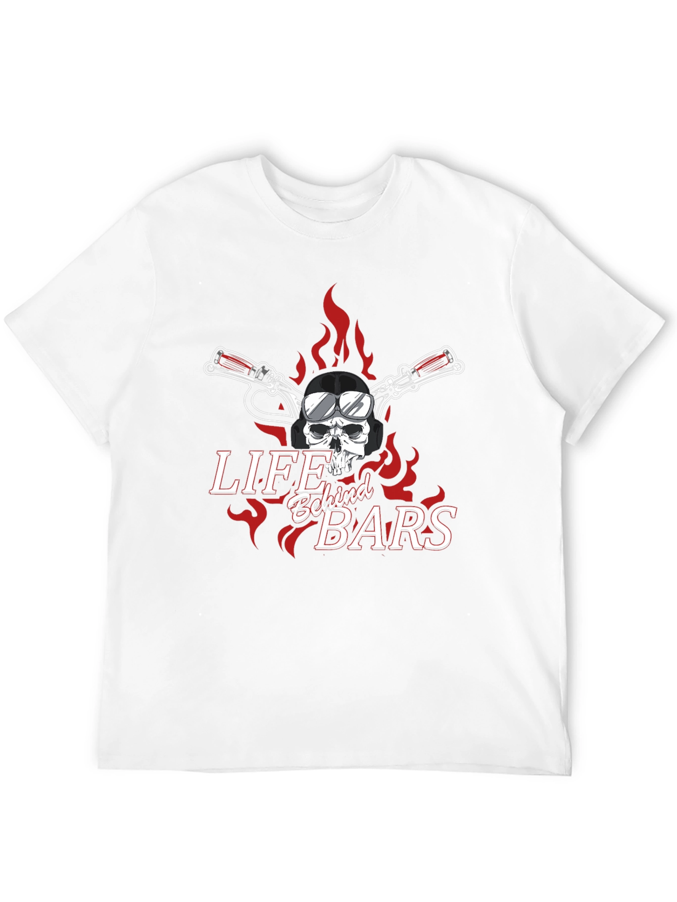 Life Behind Bars Skull Graphic Tee - Black