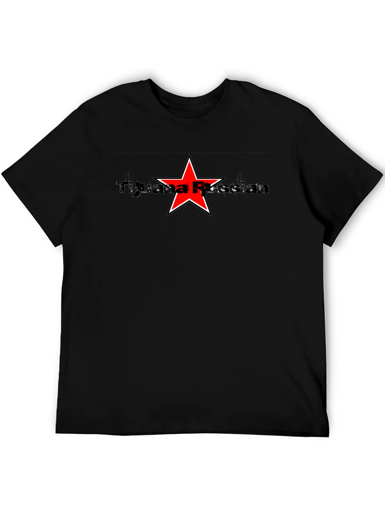 Tijuana Russian Star Graphic Black Tee