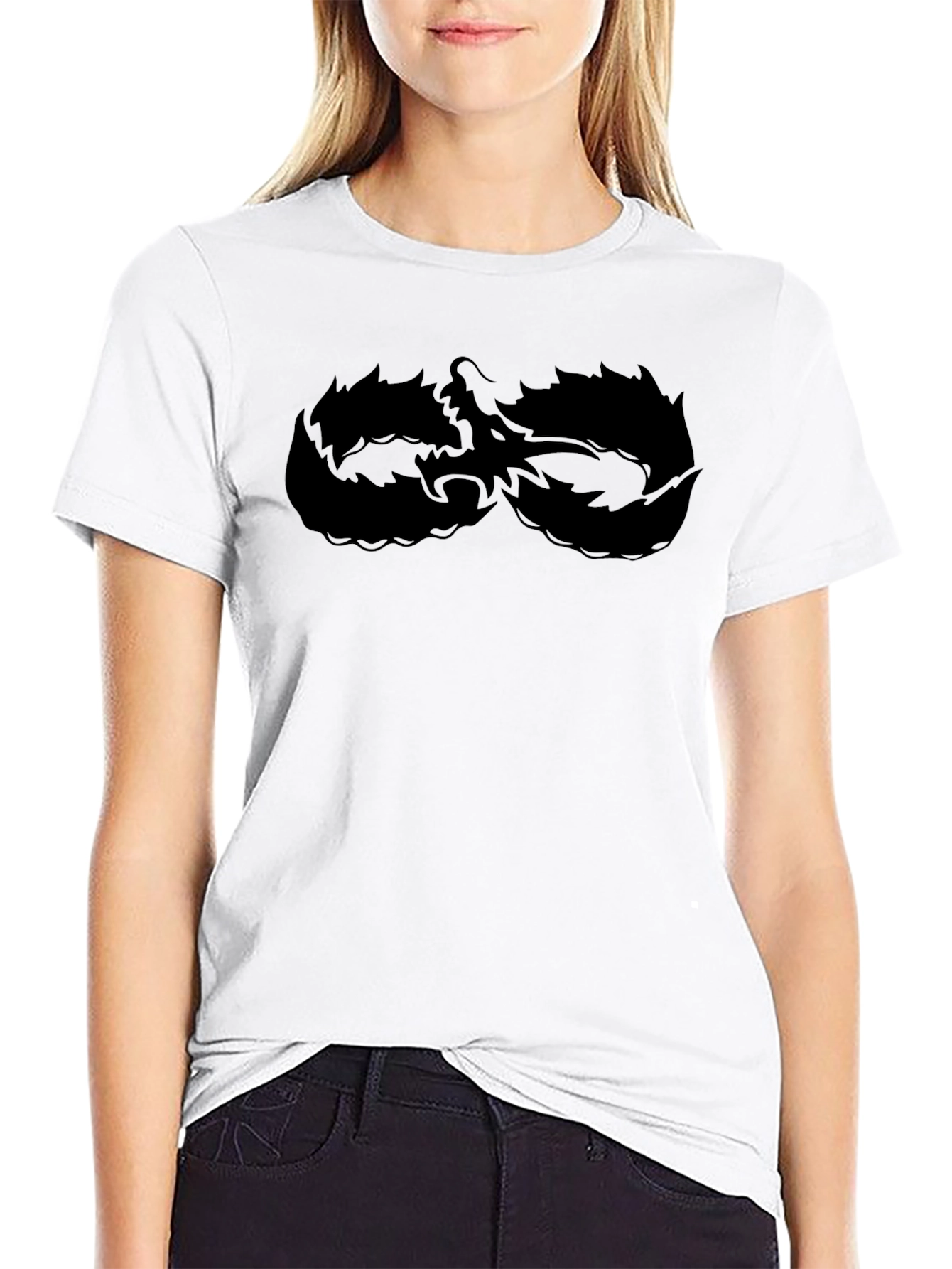 Bold Black Dragon Infinity T-Shirt