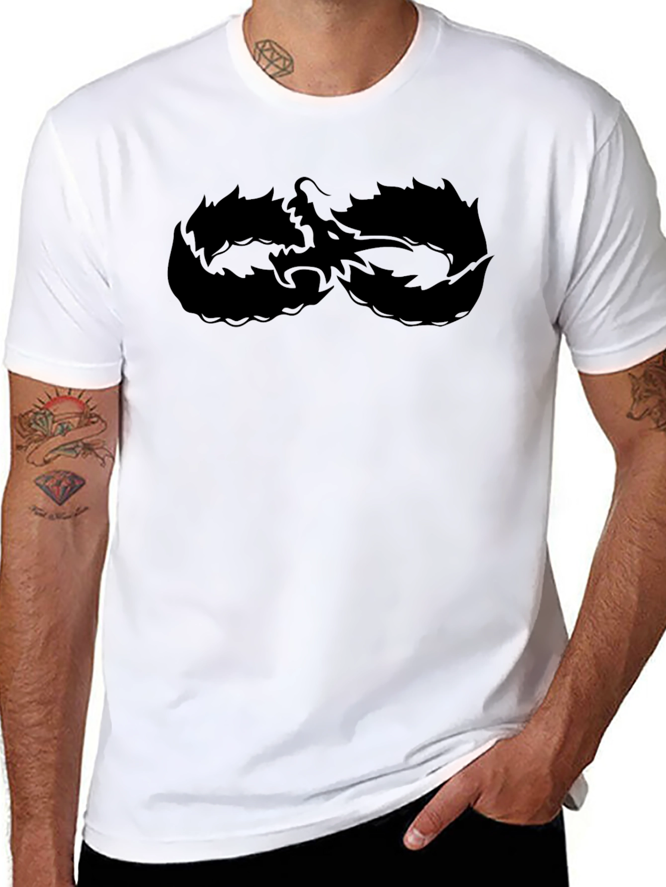 Bold Black Dragon Infinity T-Shirt