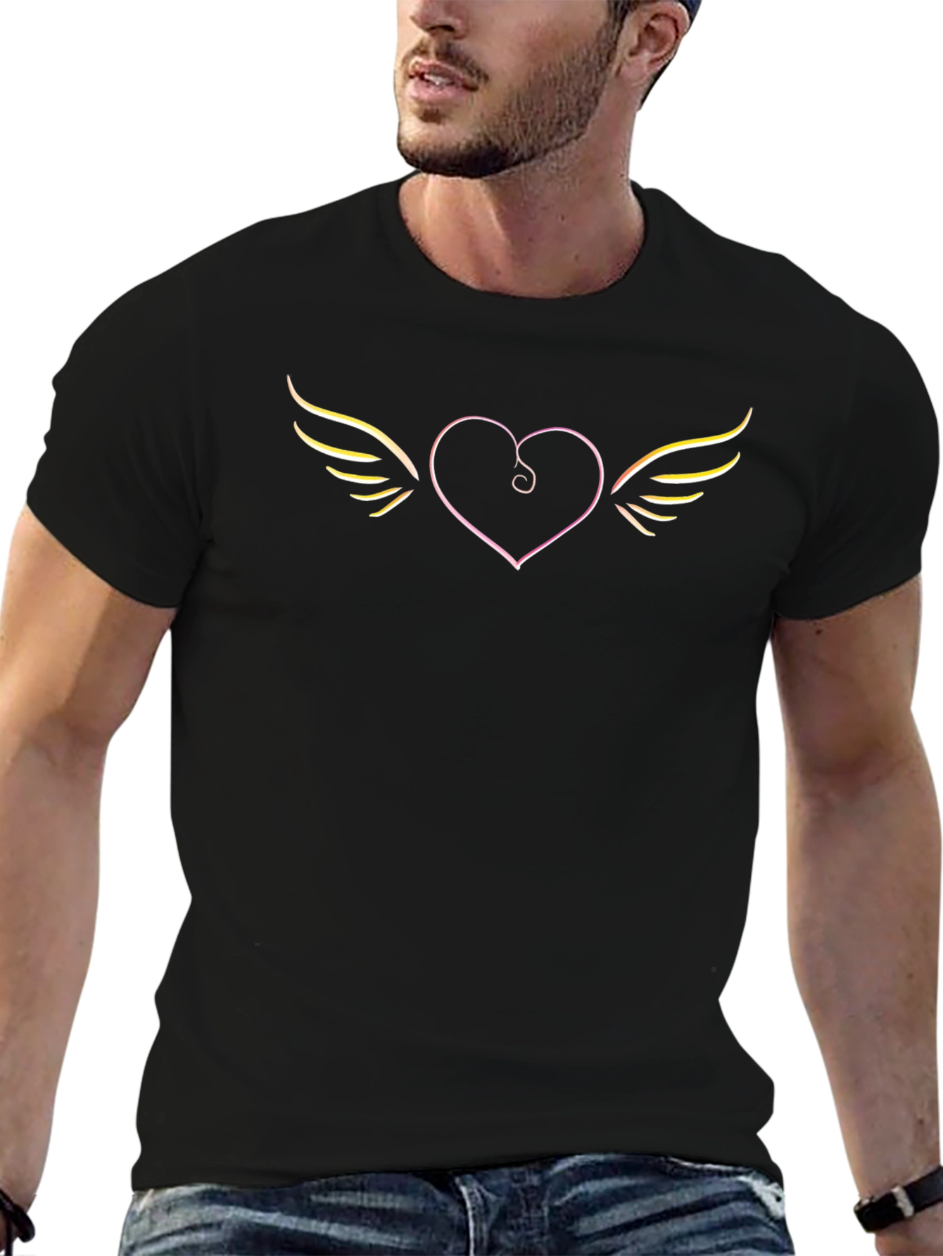 Heart with Wings Graphic T-Shirt