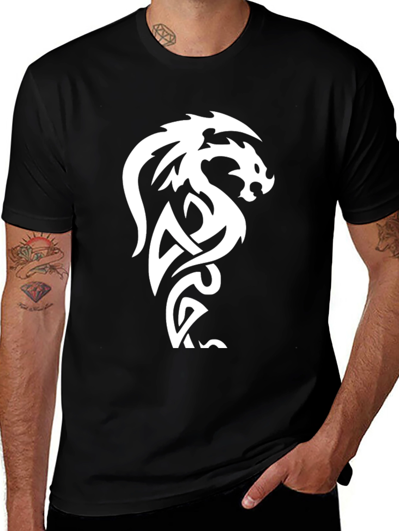 Dragon Celtic Knot T-Shirt - Black