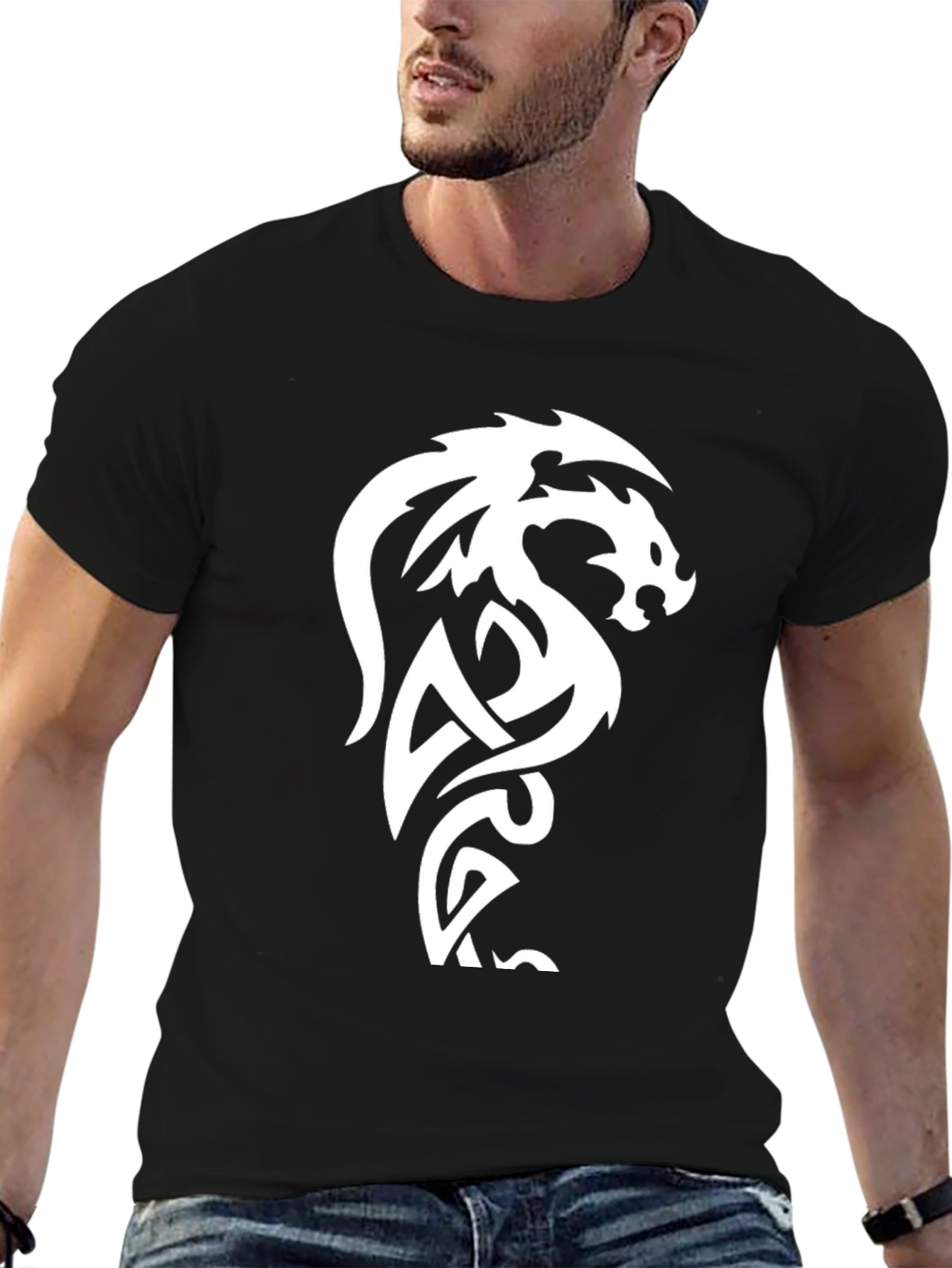 Dragon Celtic Knot T-Shirt - Black