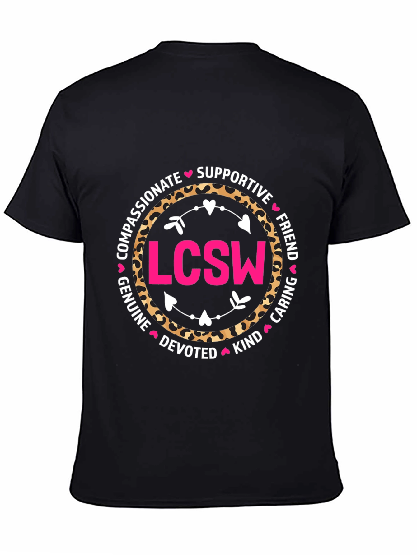 LCSW Leopard Print Graphic T-Shirt