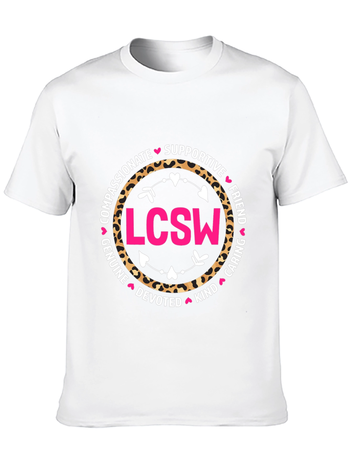 LCSW Leopard Print Graphic T-Shirt