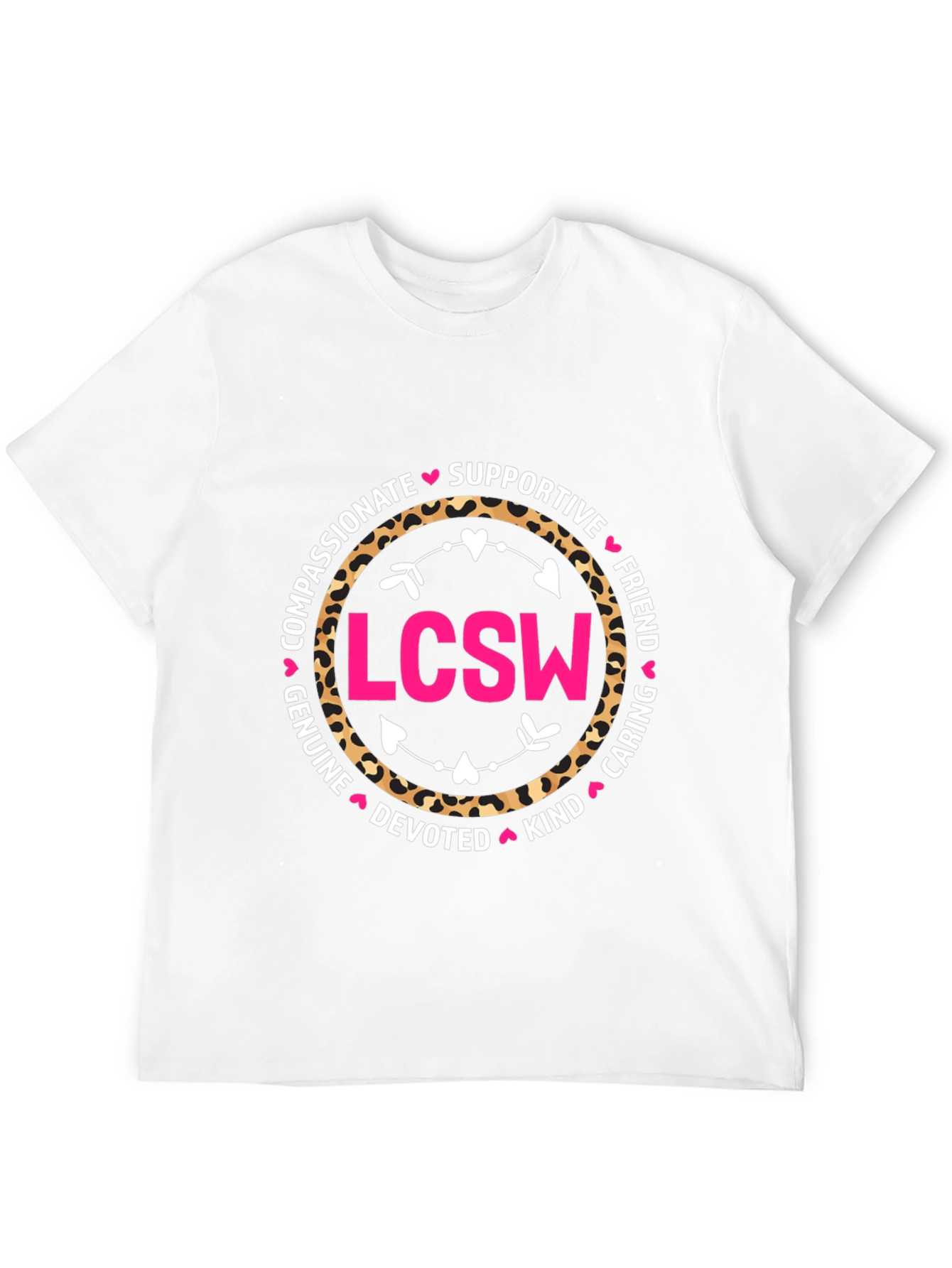 LCSW Leopard Print Graphic T-Shirt