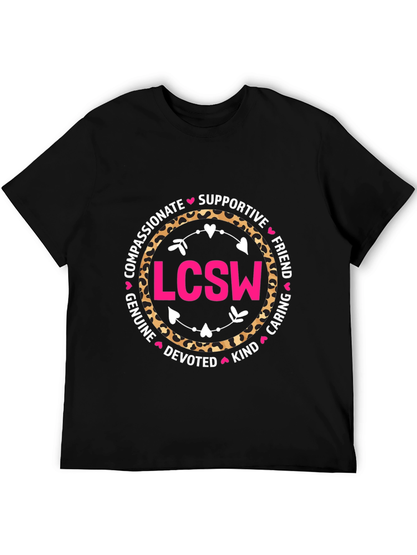 LCSW Leopard Print Graphic T-Shirt