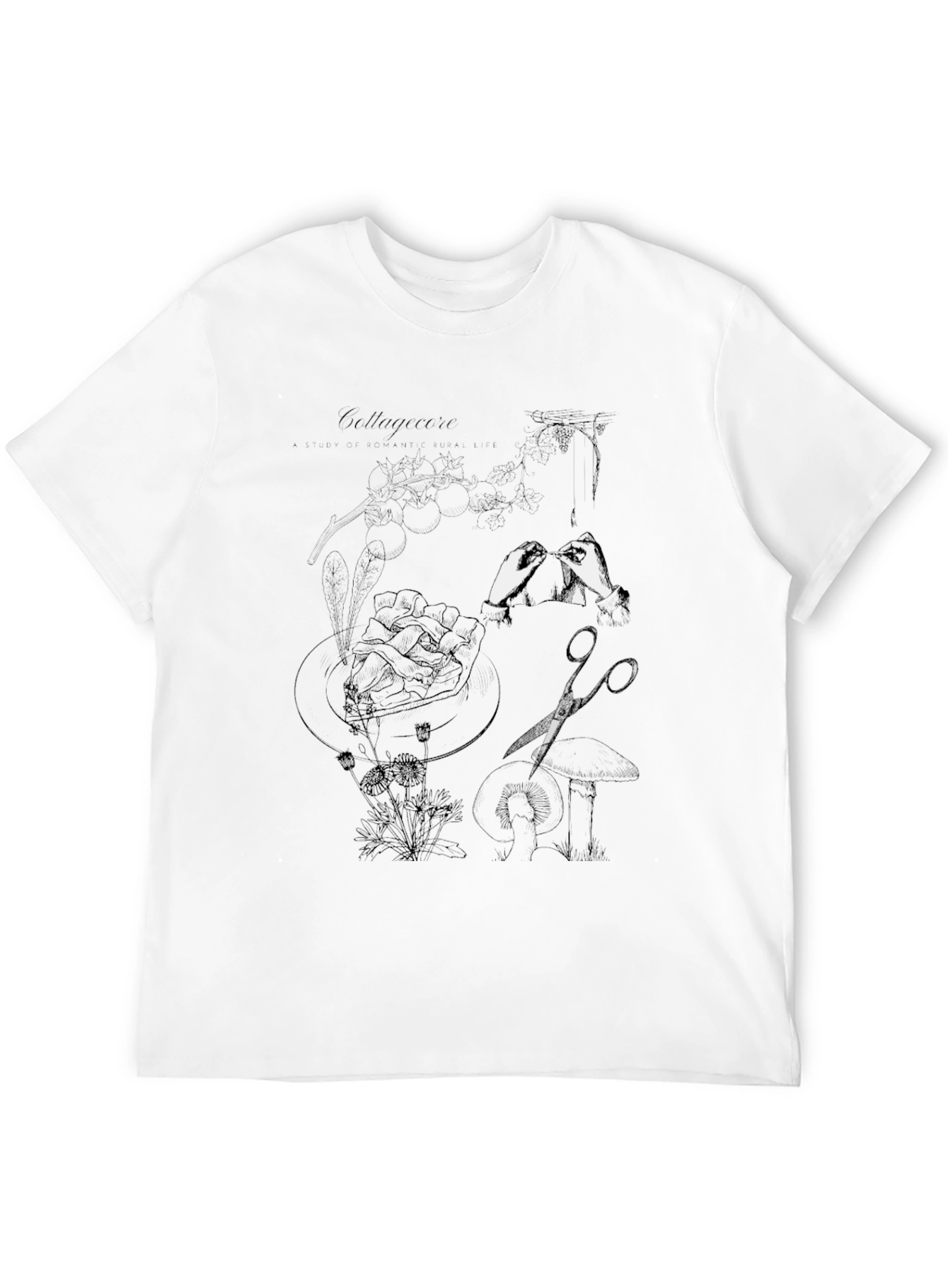Artistic Print Black T-Shirt
