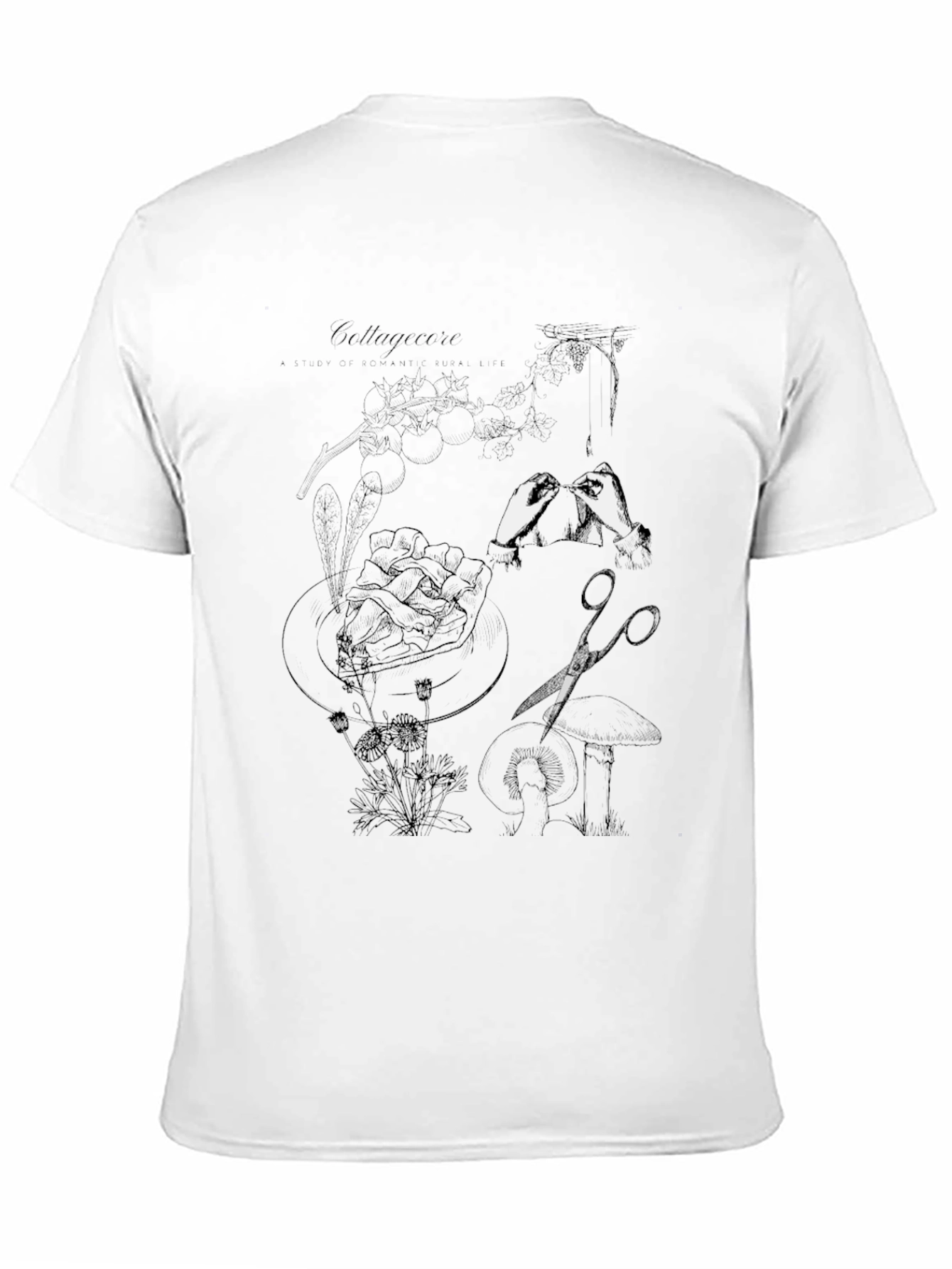 Artistic Print Black T-Shirt