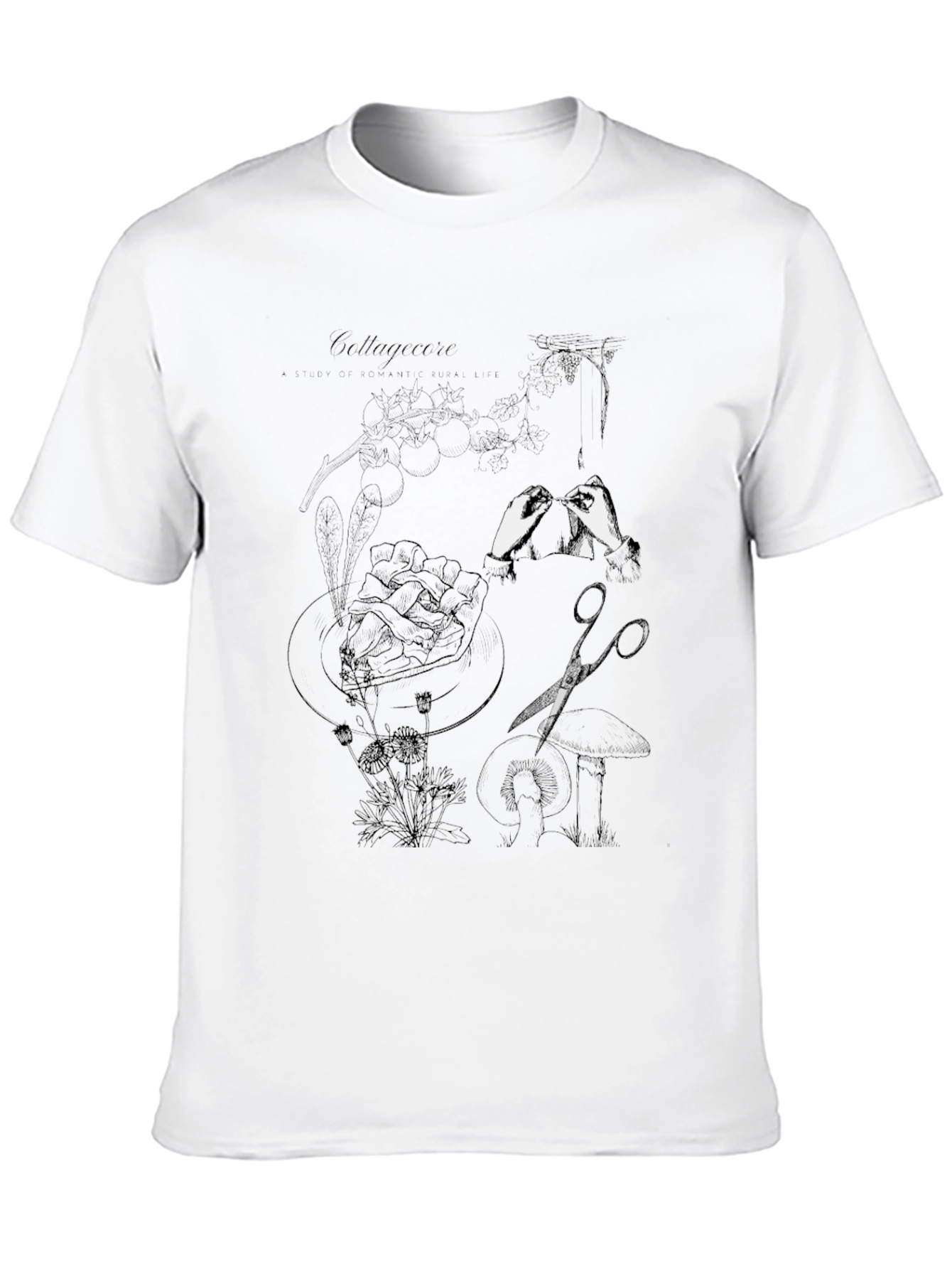 Artistic Print Black T-Shirt