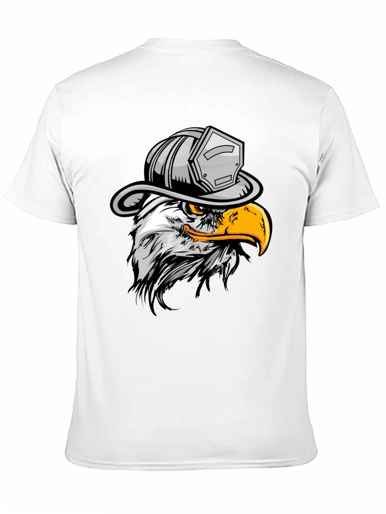 Eagle Firefighter T-Shirt - Black Crew Neck