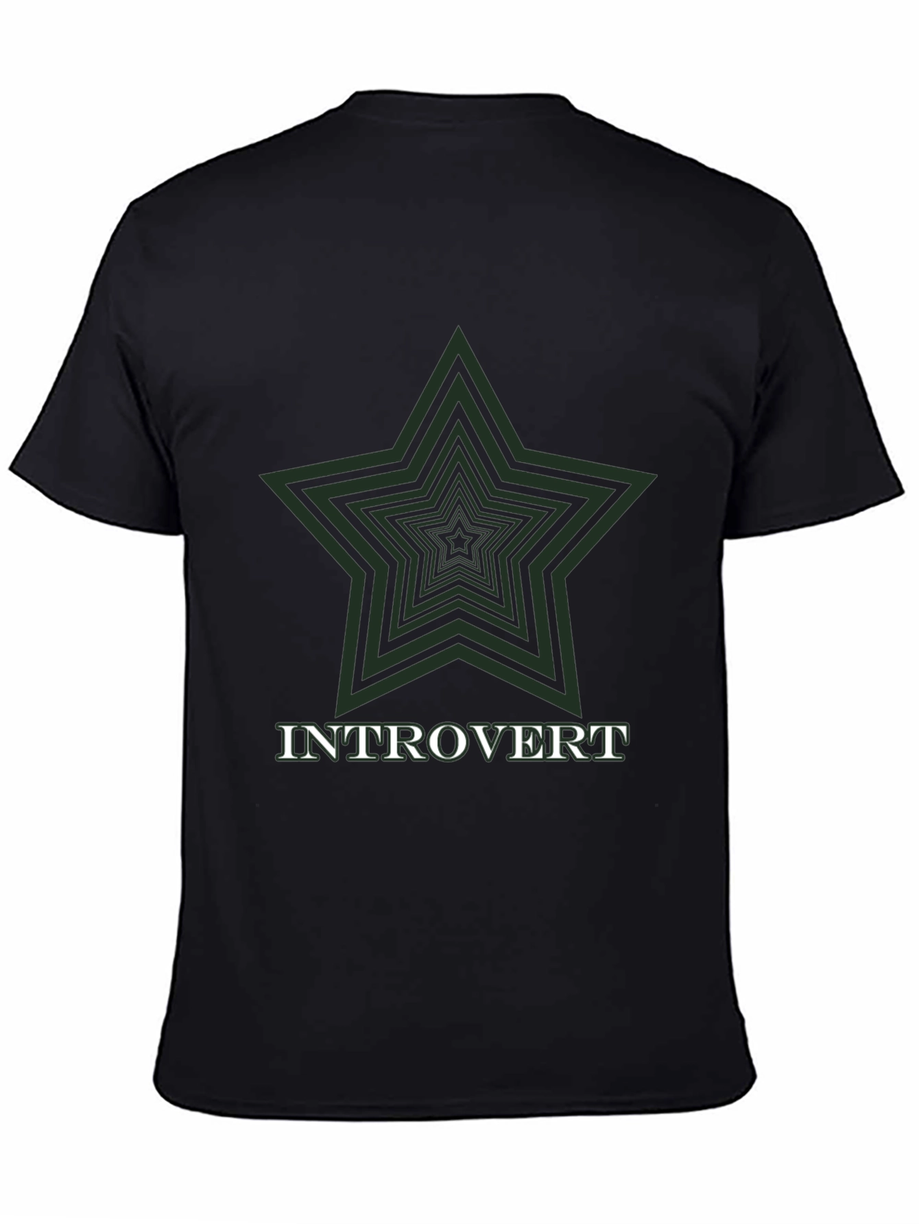 Introvert Star Graphic Tee - Soft Cotton Blend T-Shirt