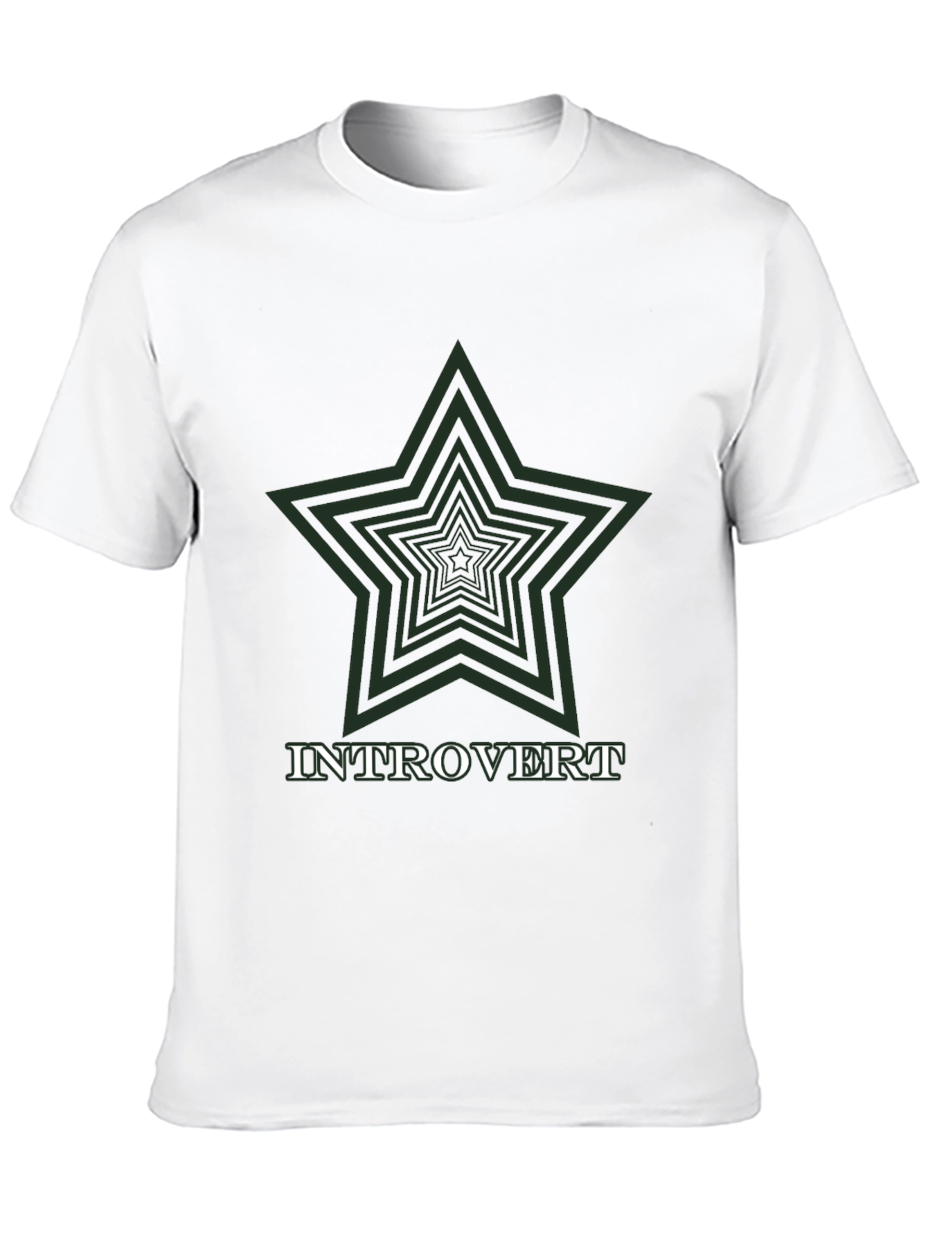 Introvert Star Graphic Tee - Soft Cotton Blend T-Shirt