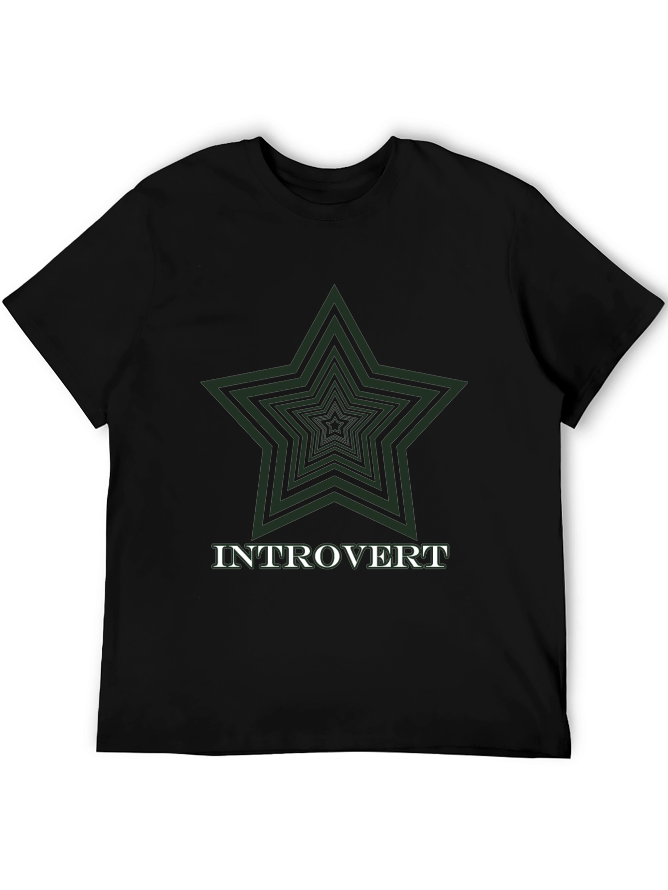 Introvert Star Graphic Tee - Soft Cotton Blend T-Shirt