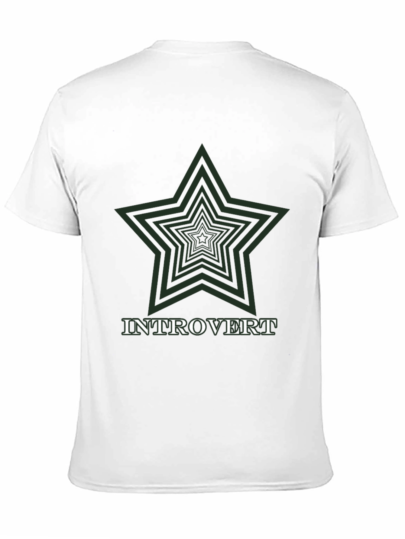 Introvert Star Graphic Tee - Soft Cotton Blend T-Shirt