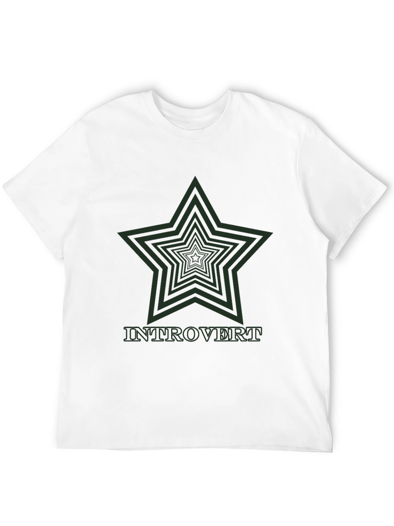 Introvert Star Graphic Tee - Soft Cotton Blend T-Shirt