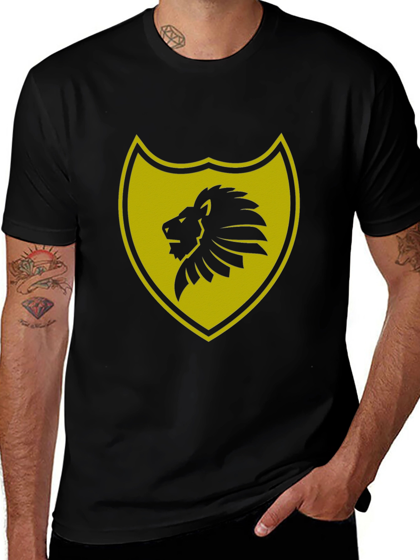 Lion Shield T-Shirt - Black