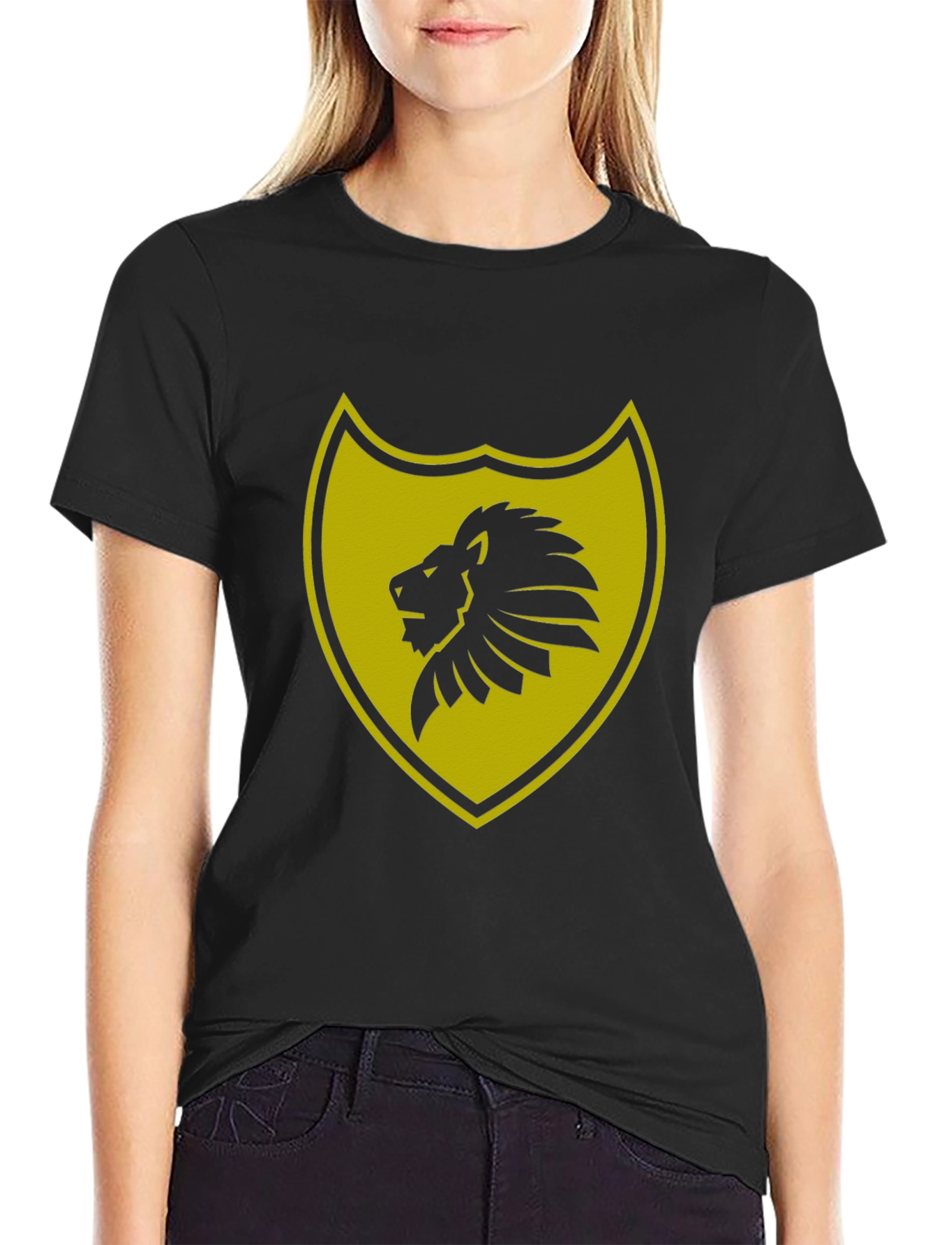 Lion Shield T-Shirt - Black