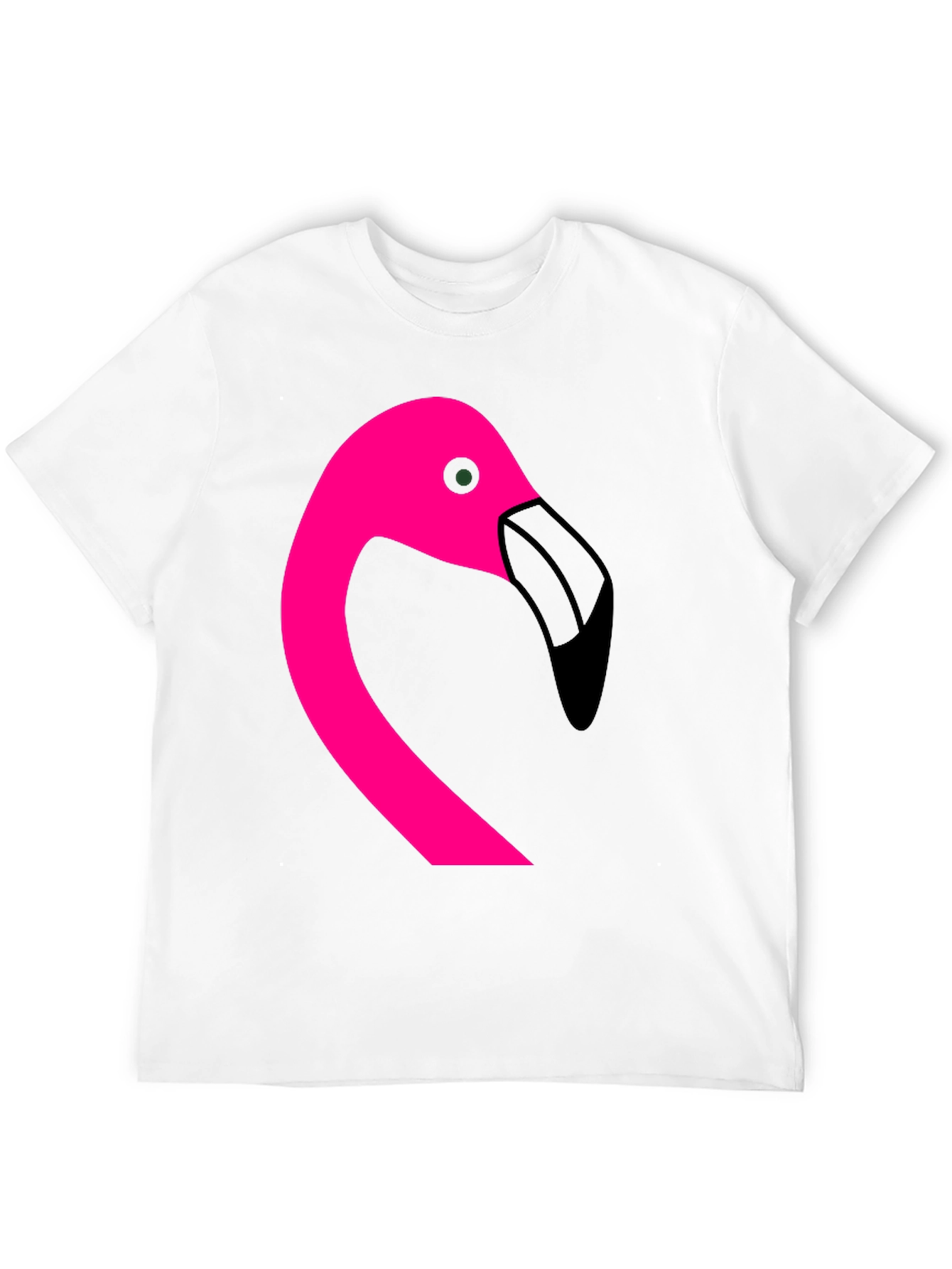 Pink Flamingo Graphic Black T-Shirt