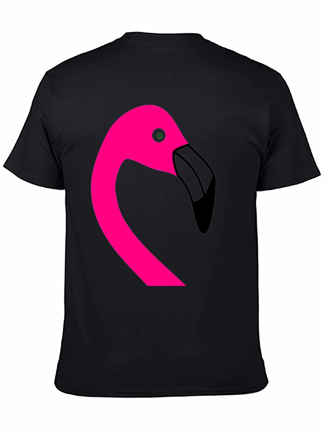 Pink Flamingo Graphic Black T-Shirt