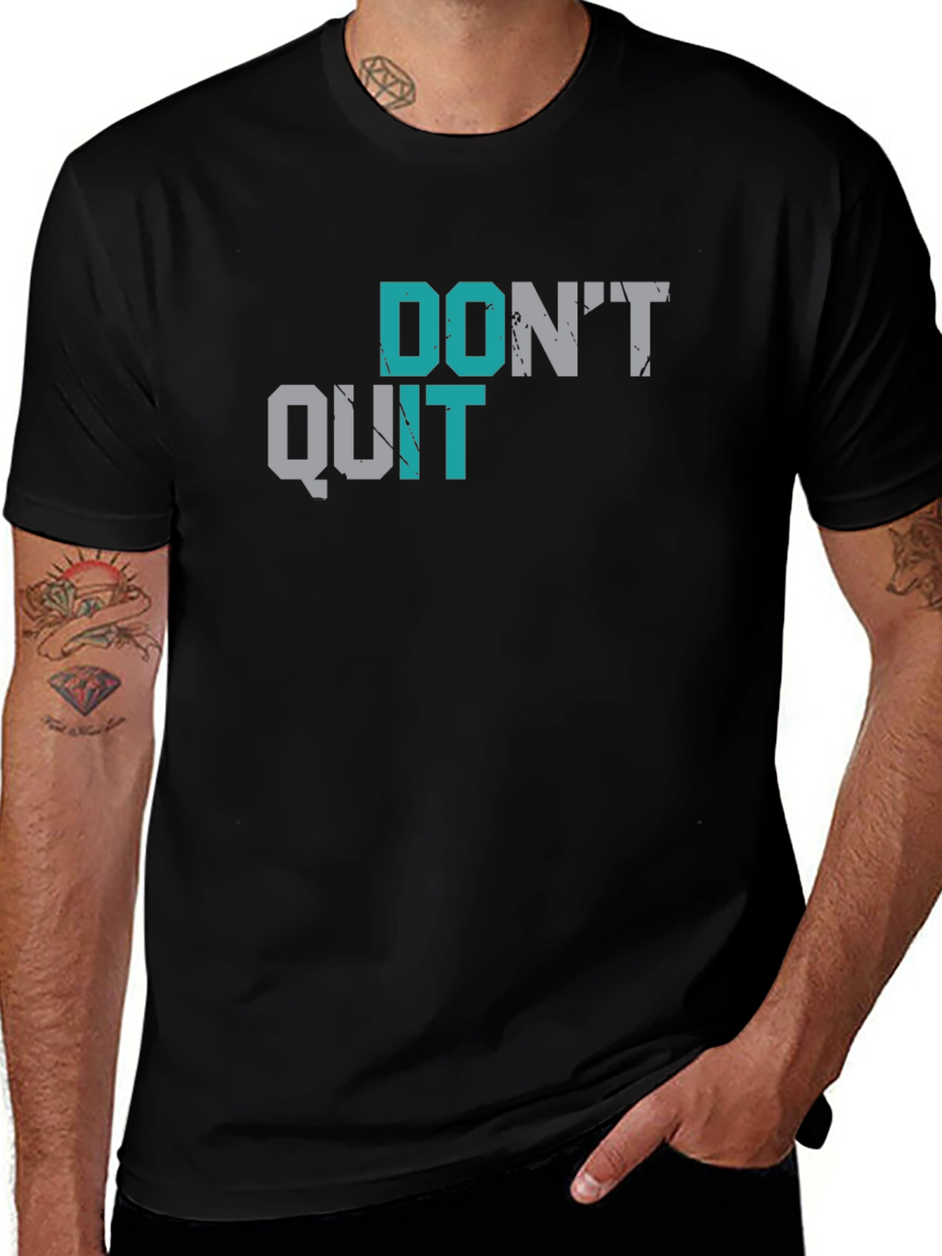 Dont Quit Motivational Graphic T-Shirt