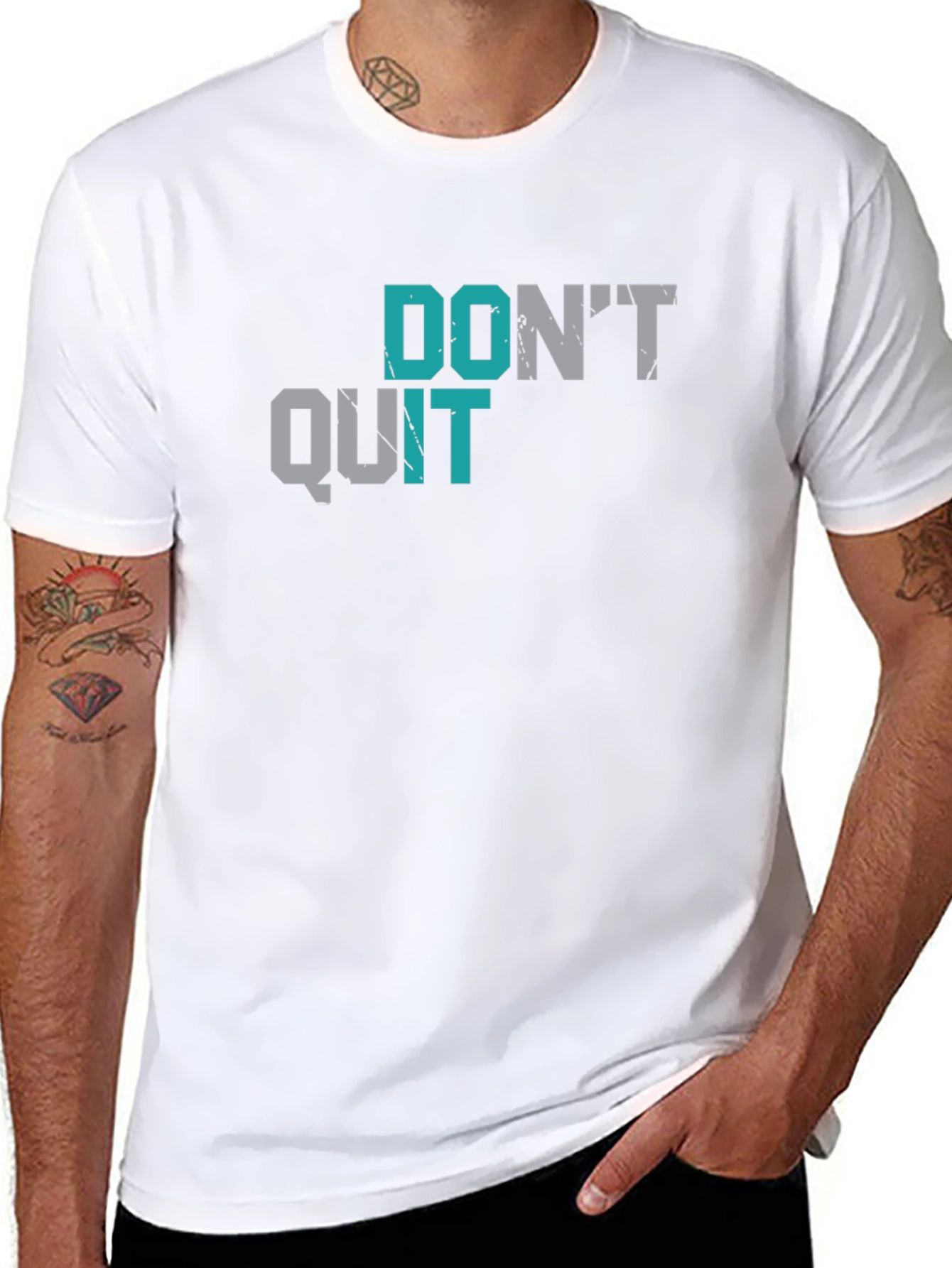 Dont Quit Motivational Graphic T-Shirt