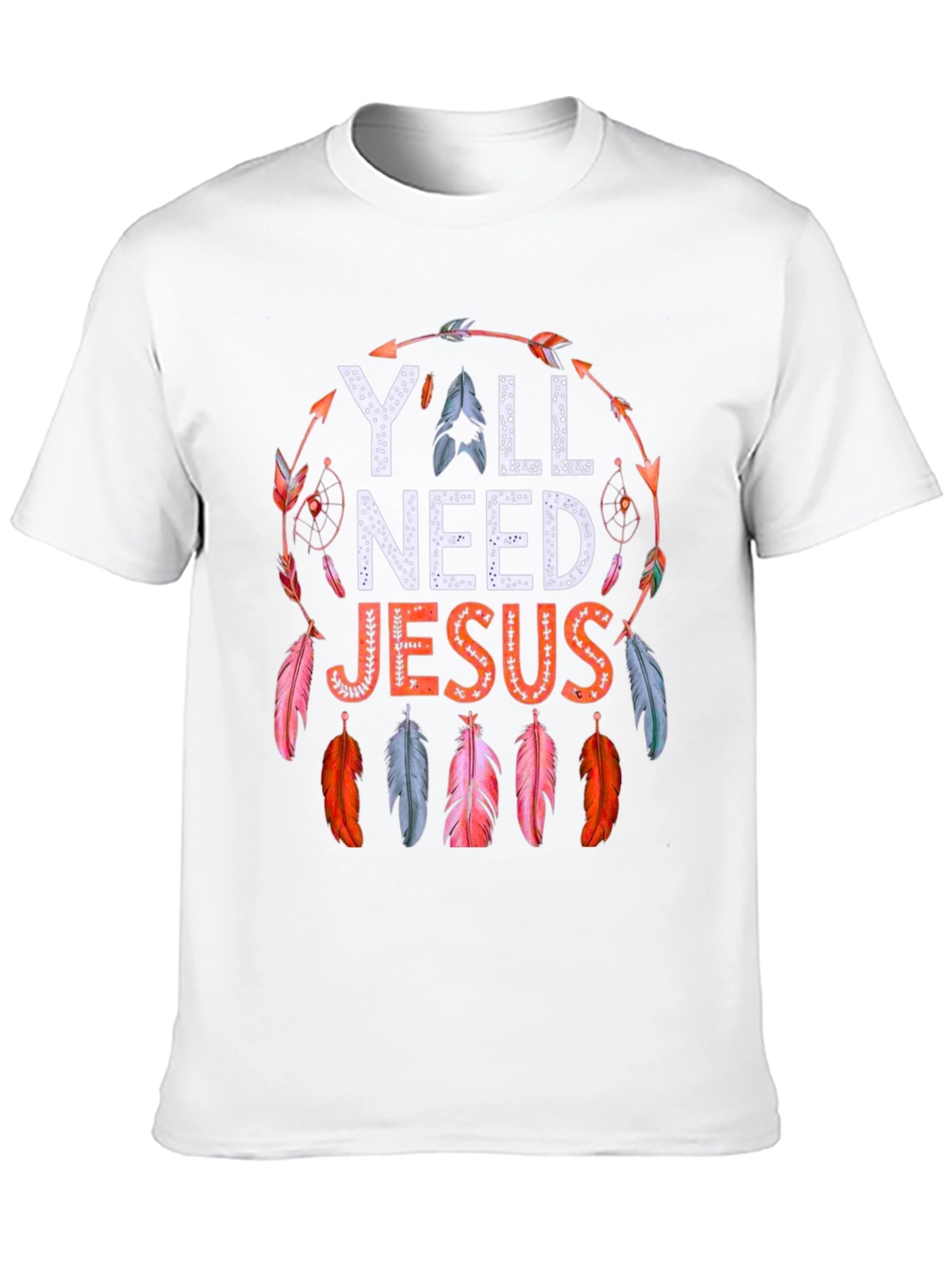 Yall Need Jesus Feather Graphic Tee