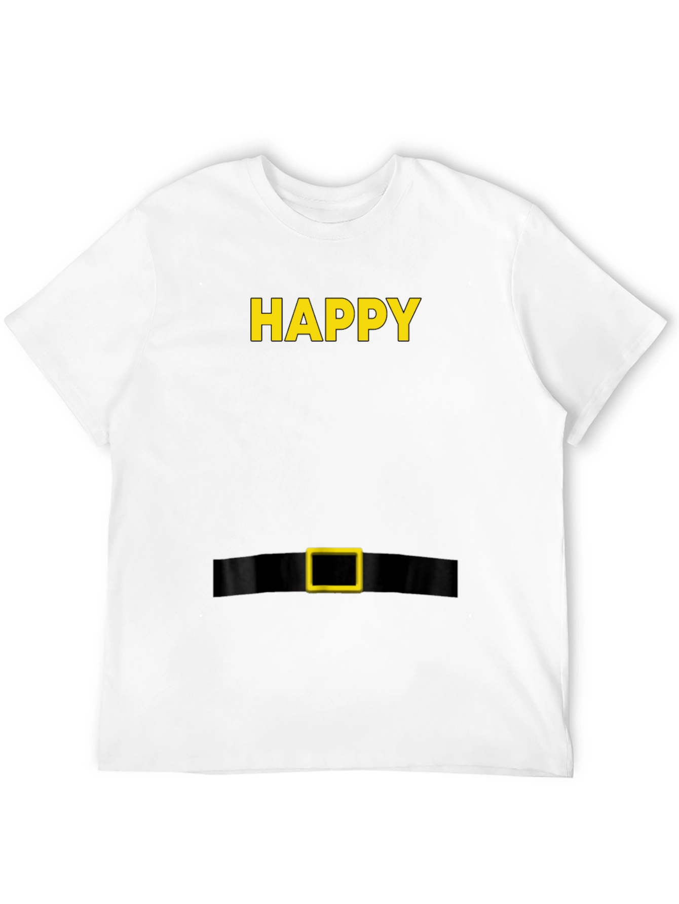 Happy Elf Costume T-Shirt - Black Holiday Tee