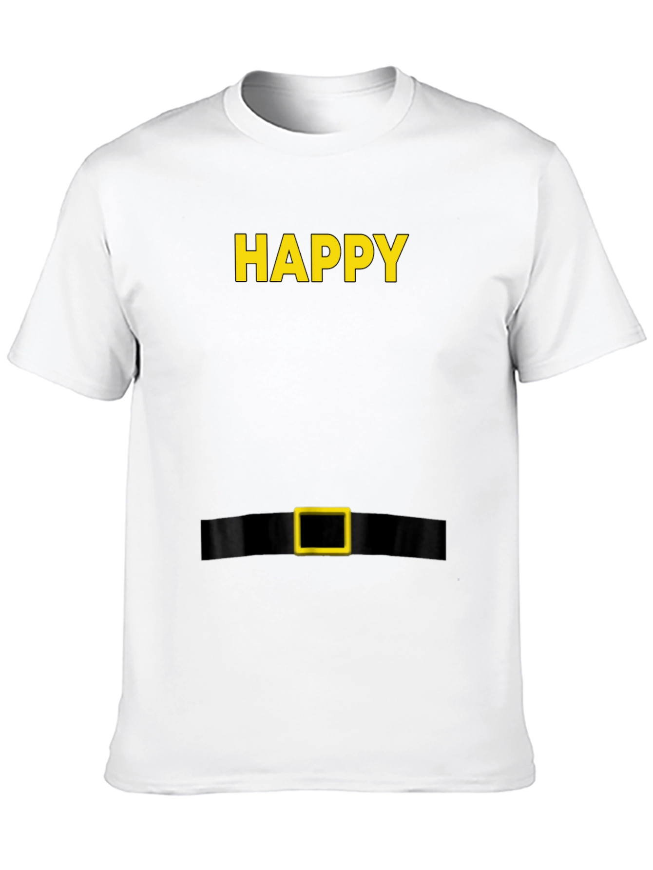 Happy Elf Costume T-Shirt - Black Holiday Tee
