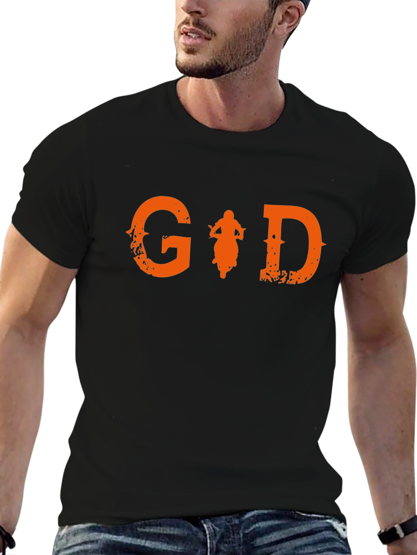 Motorcycle Graphic Tee - Ride with God!