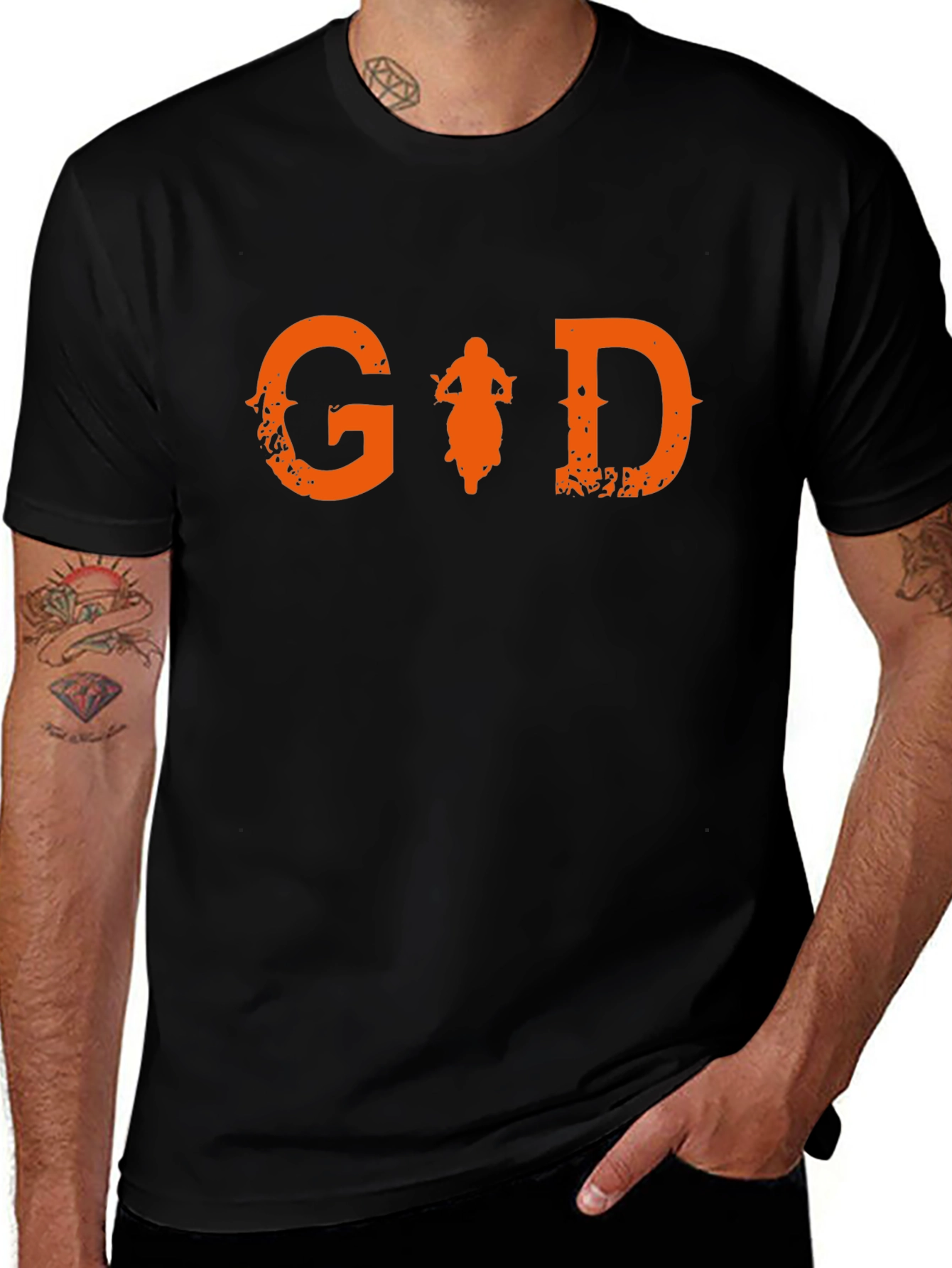 Motorcycle Graphic Tee - Ride with God!
