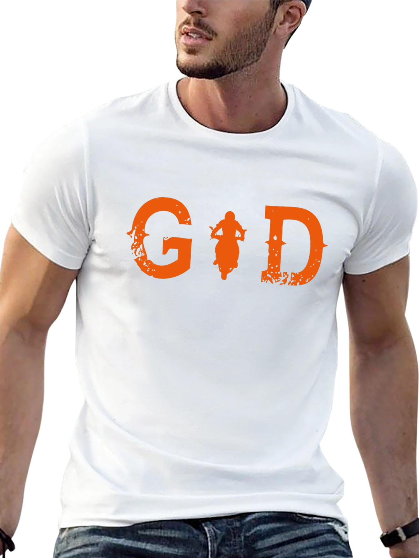Motorcycle Graphic Tee - Ride with God!