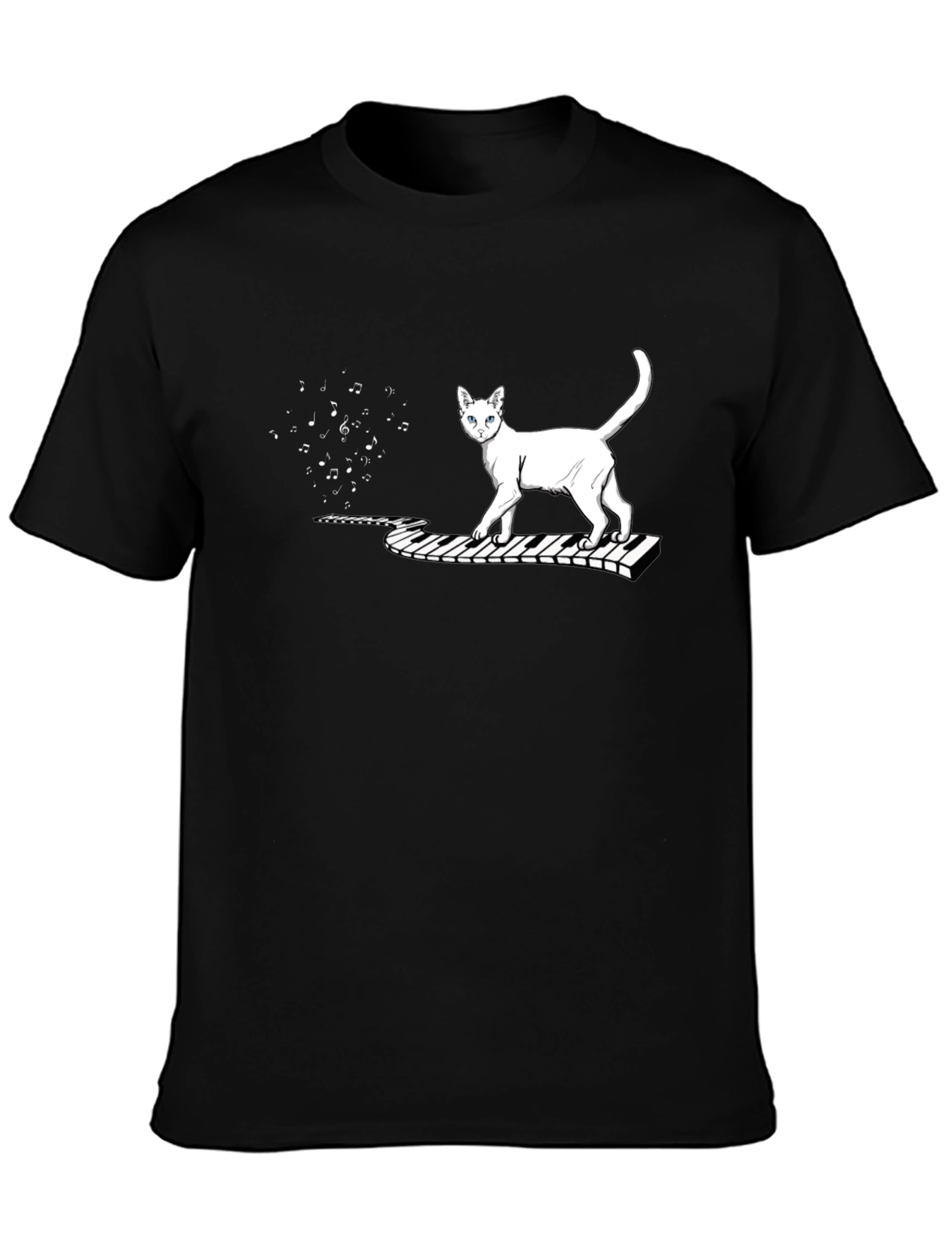 Cat Keyboard Music T-Shirt