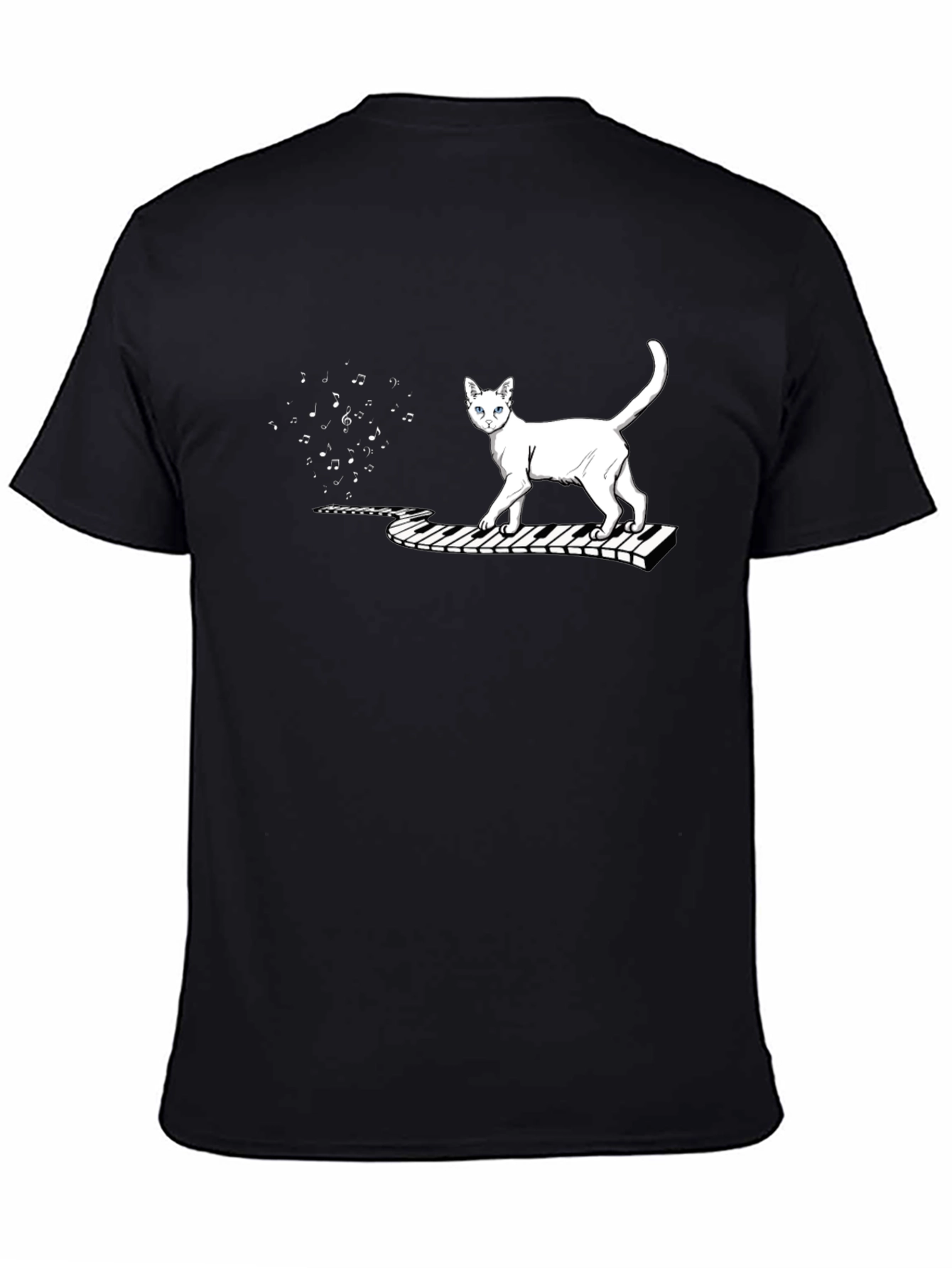 Cat Keyboard Music T-Shirt