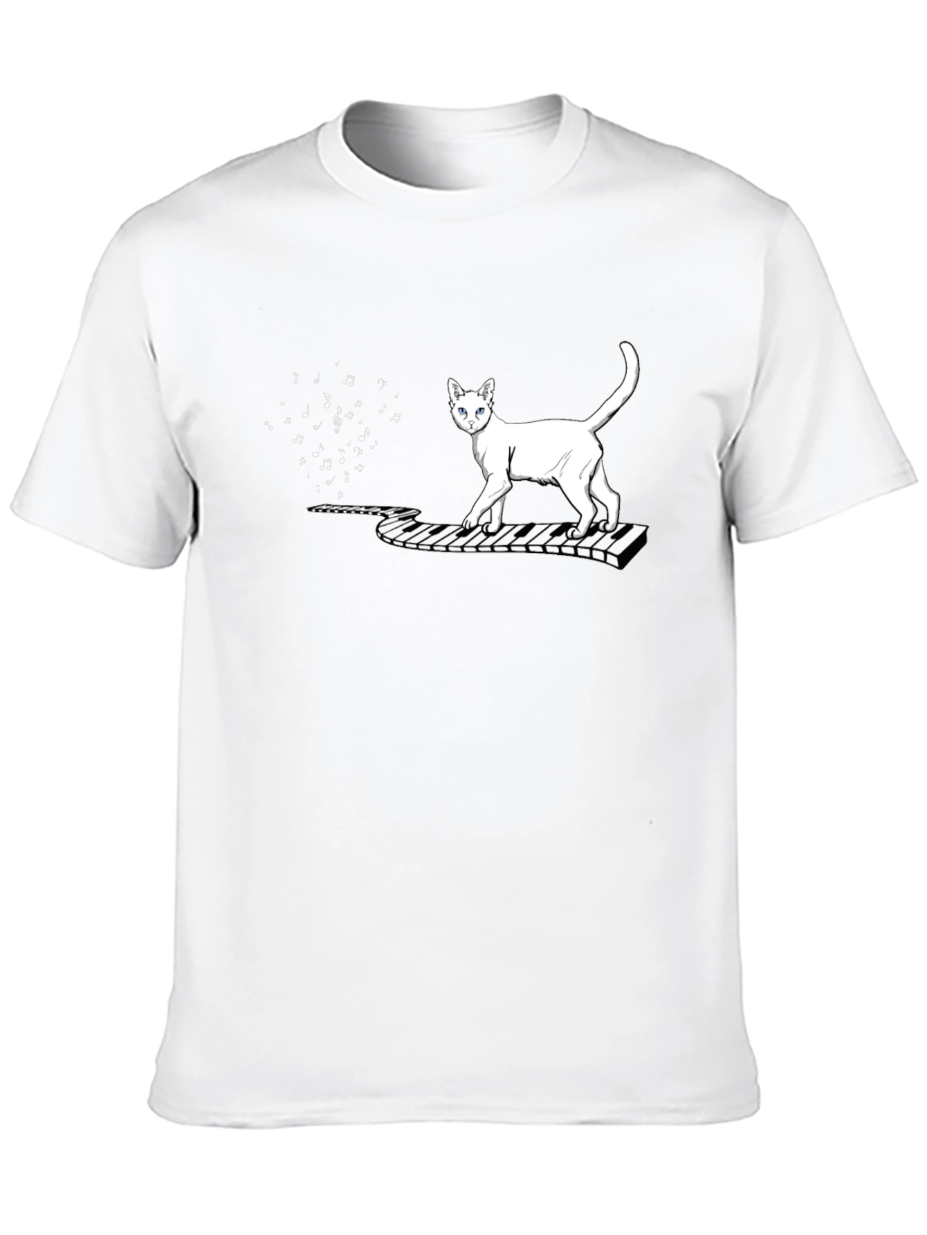 Cat Keyboard Music T-Shirt
