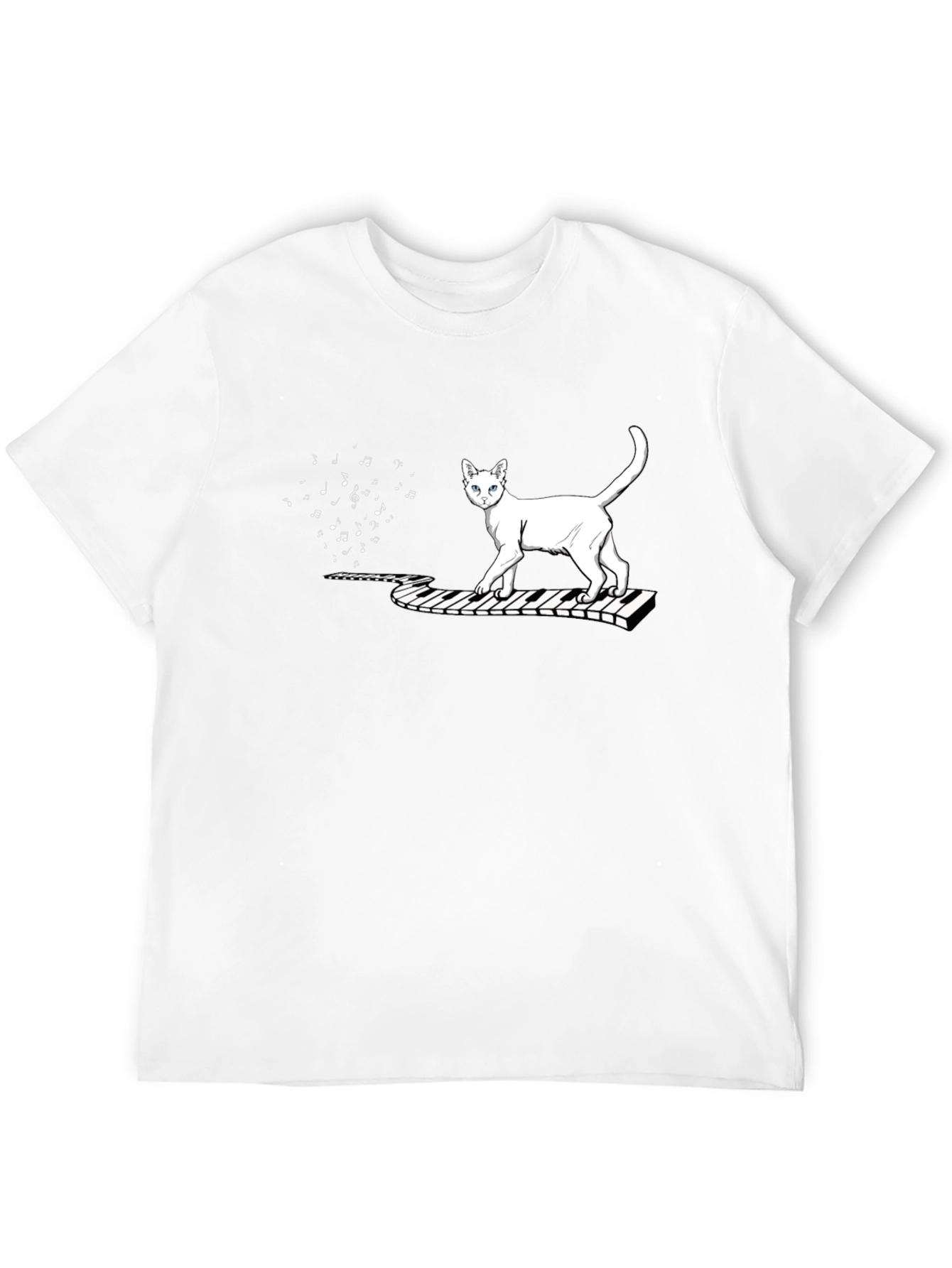Cat Keyboard Music T-Shirt