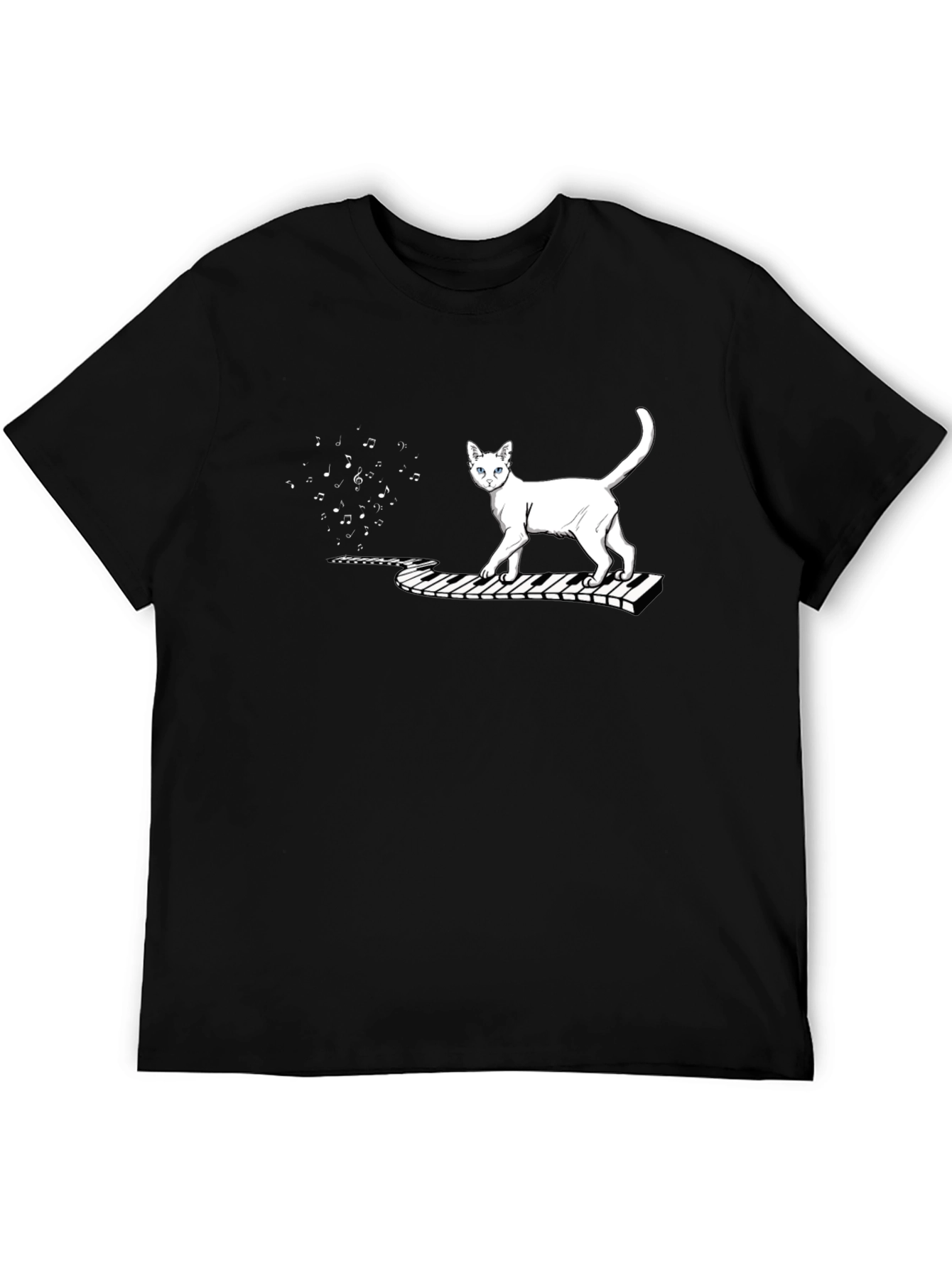 Cat Keyboard Music T-Shirt