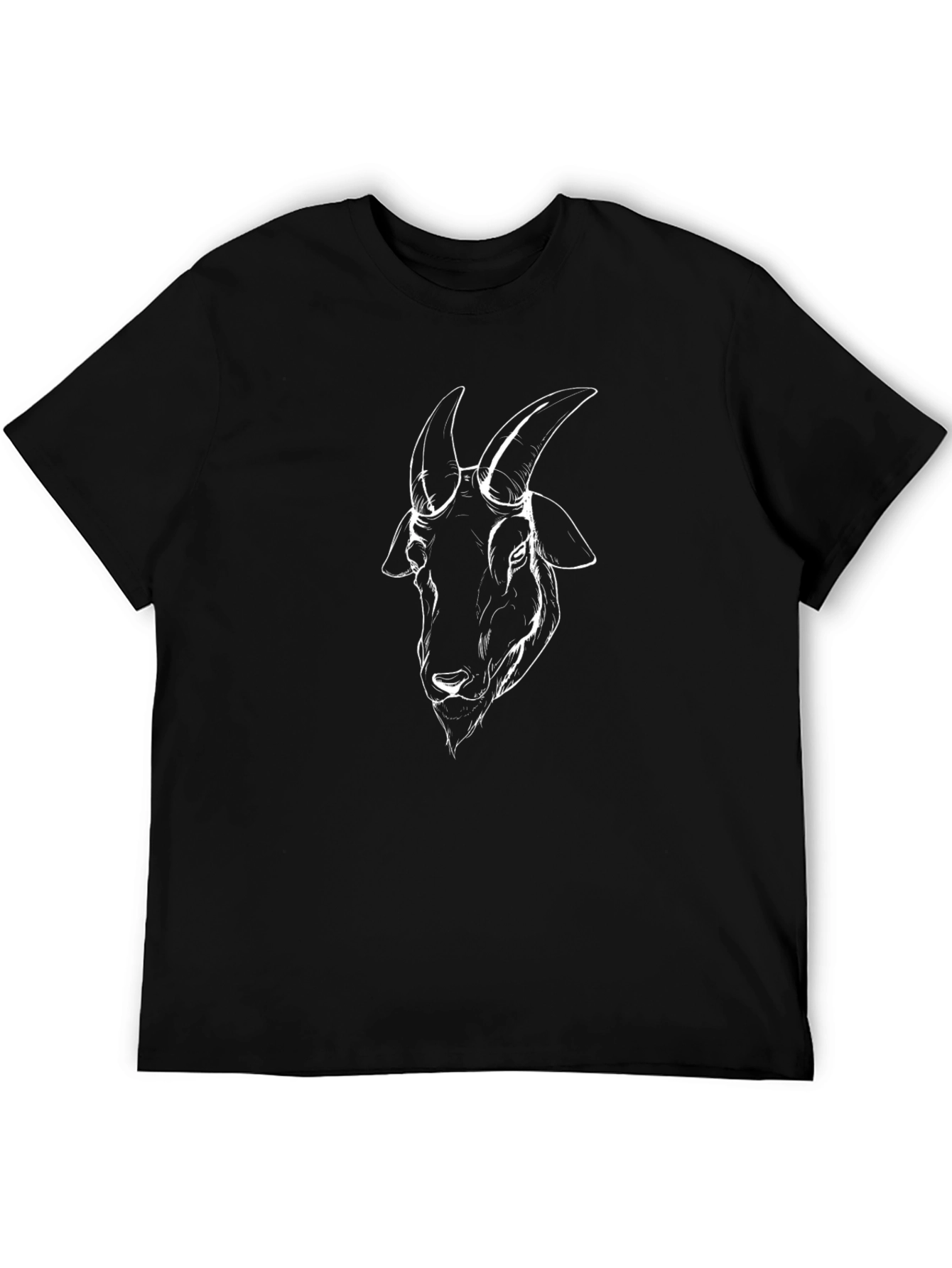 Goat Head Graphic Tee - Black Cotton Blend