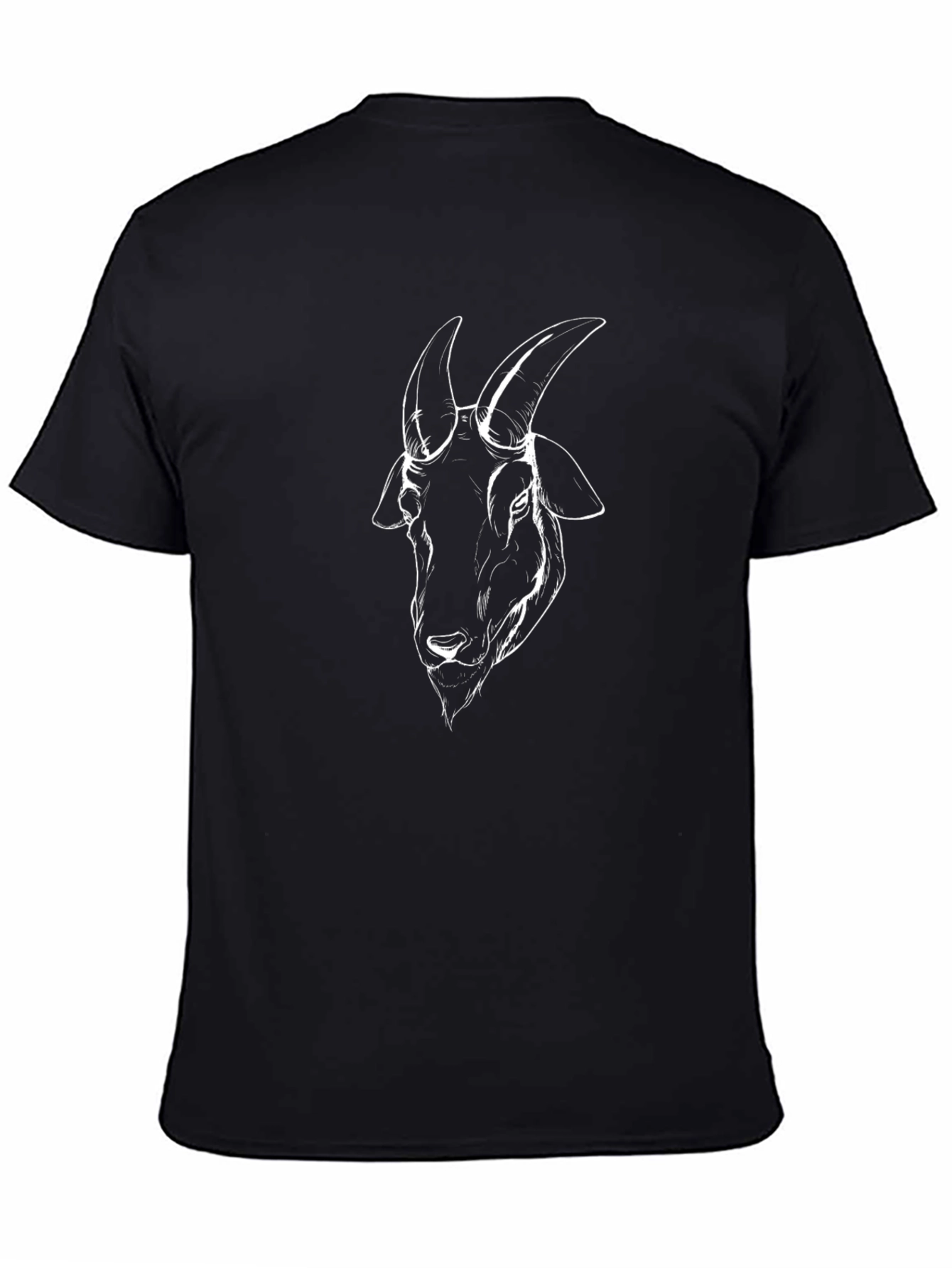 Goat Head Graphic Tee - Black Cotton Blend