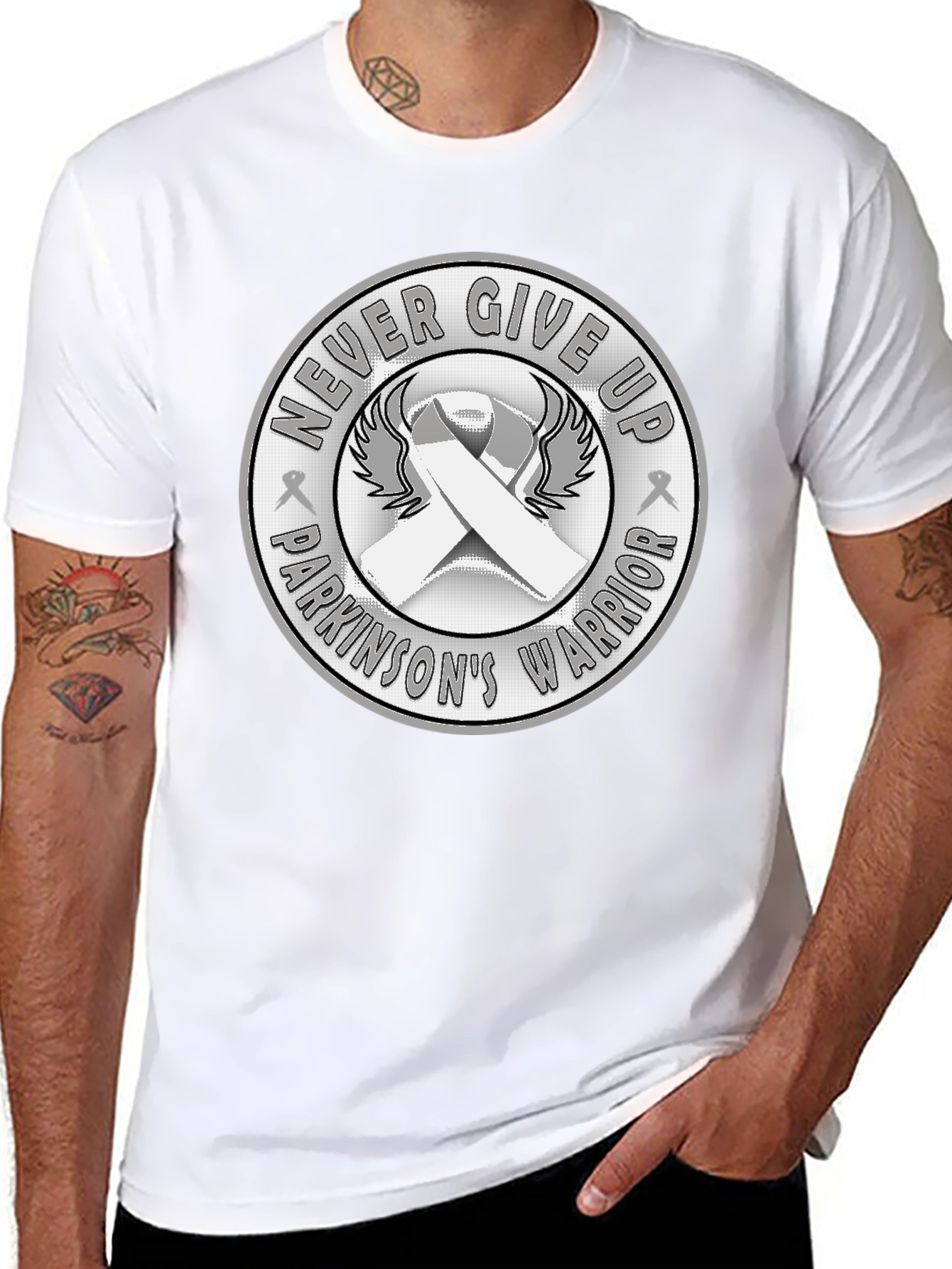 Parkinsons Warrior Never Give Up T-Shirt