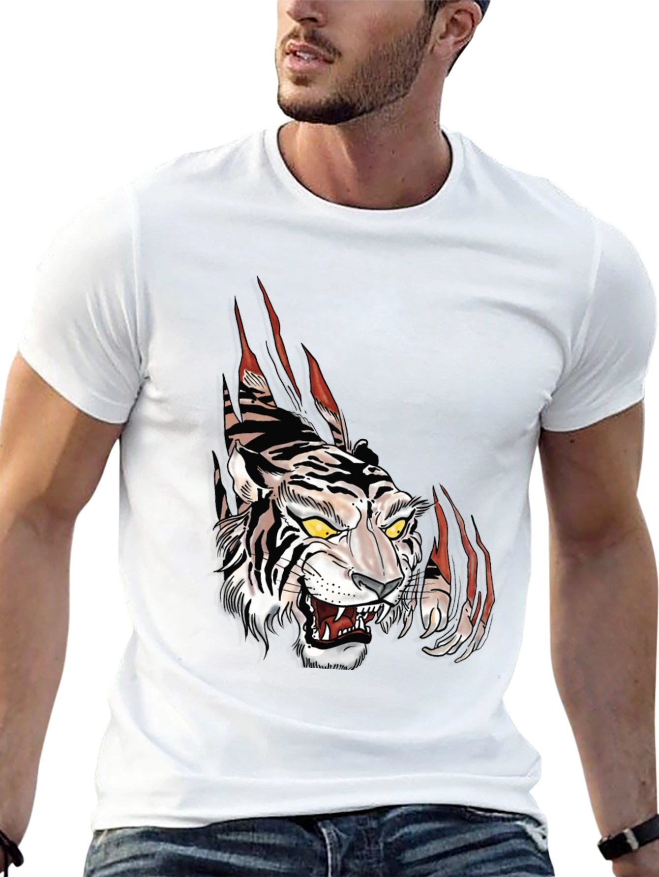 Tiger Graphic Tee - Bold Animal Print Shirt