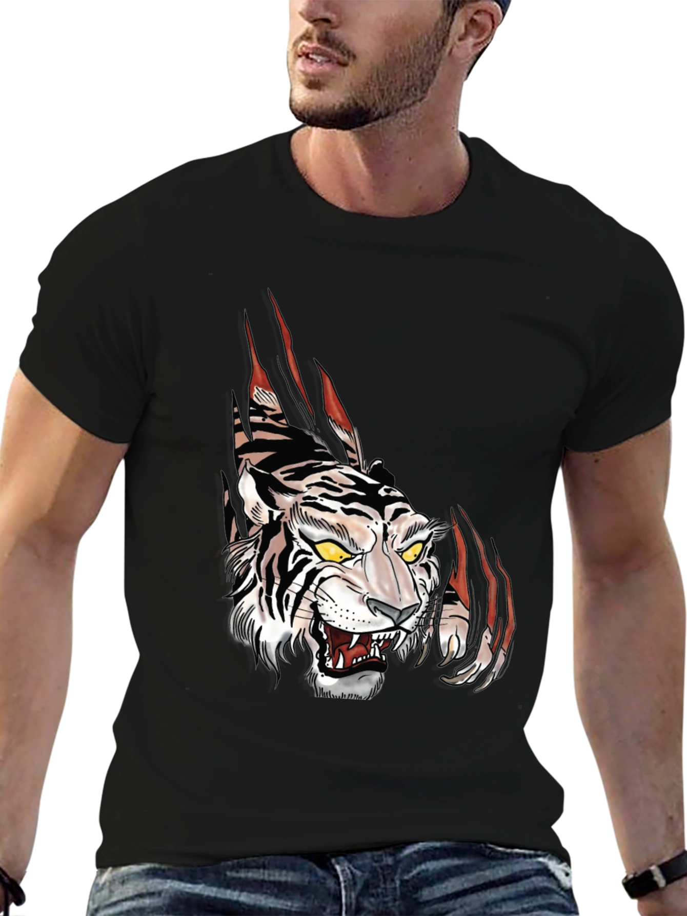Tiger Graphic Tee - Bold Animal Print Shirt