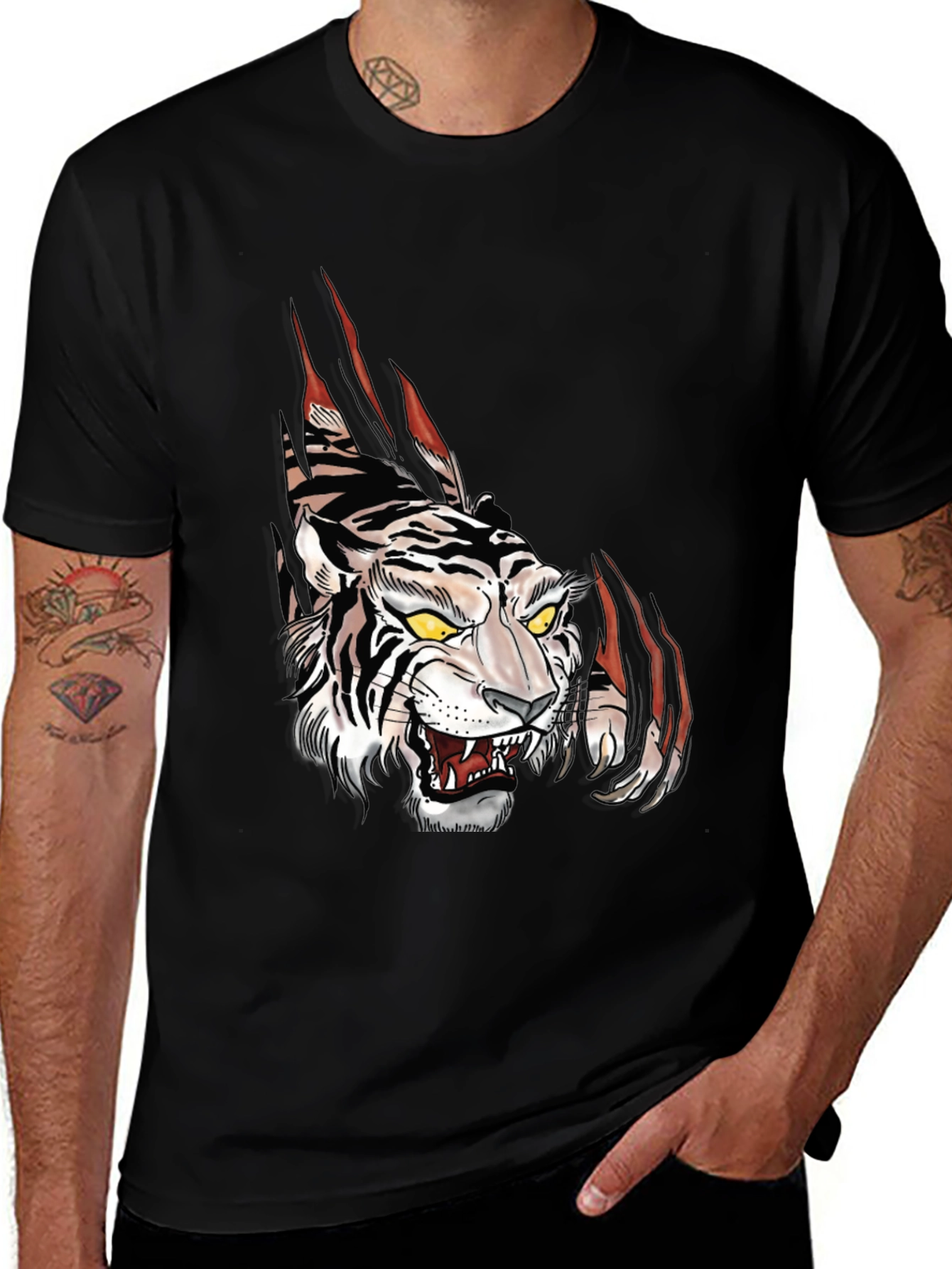 Tiger Graphic Tee - Bold Animal Print Shirt